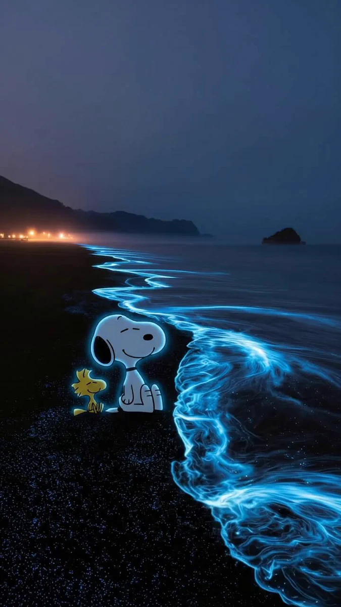 675x1200 Snoopy on the Glowing Beach
