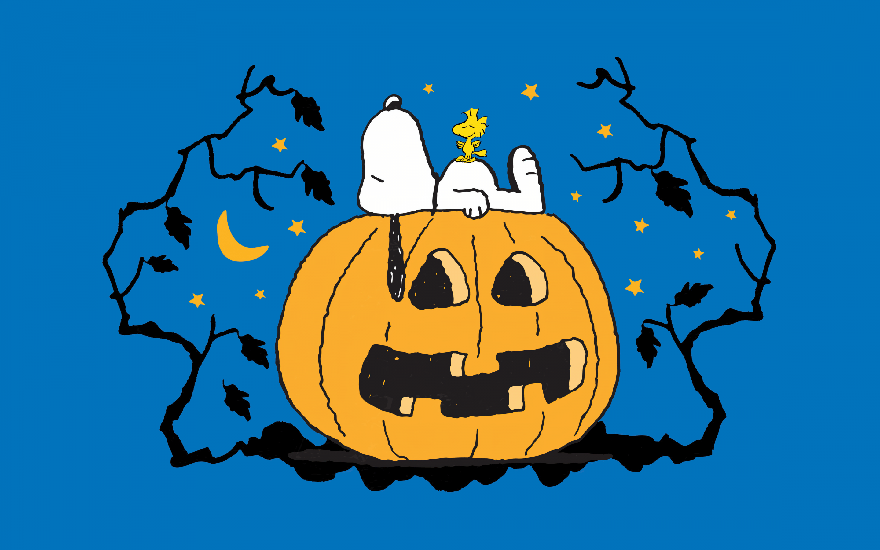 2880x1800 Snoopy Wallpaper 4K, Halloween Pumpkin