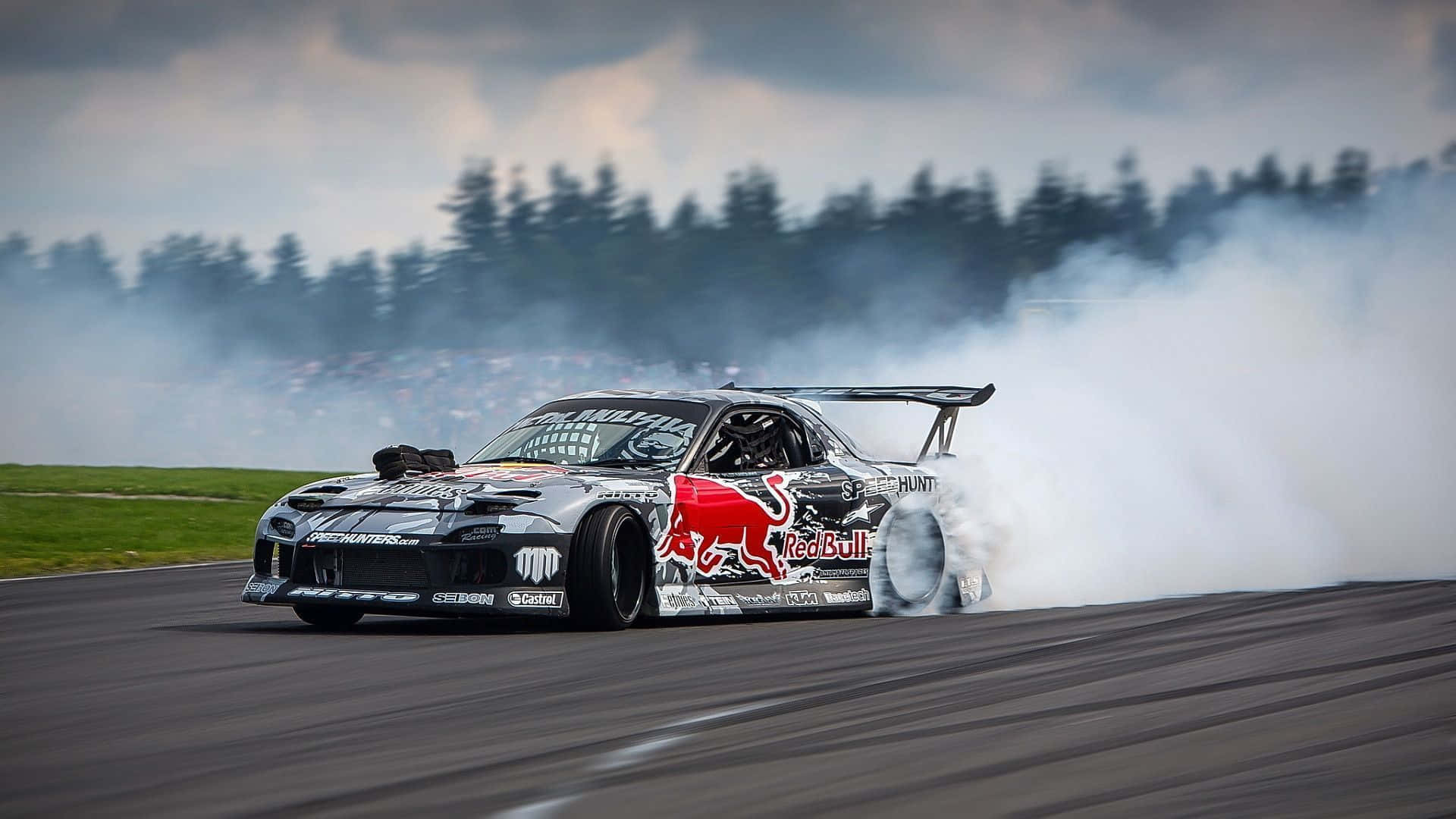 1920x1080 Download Experience the thrill of drifting with the powerful Toyota Supra. Wallpaper