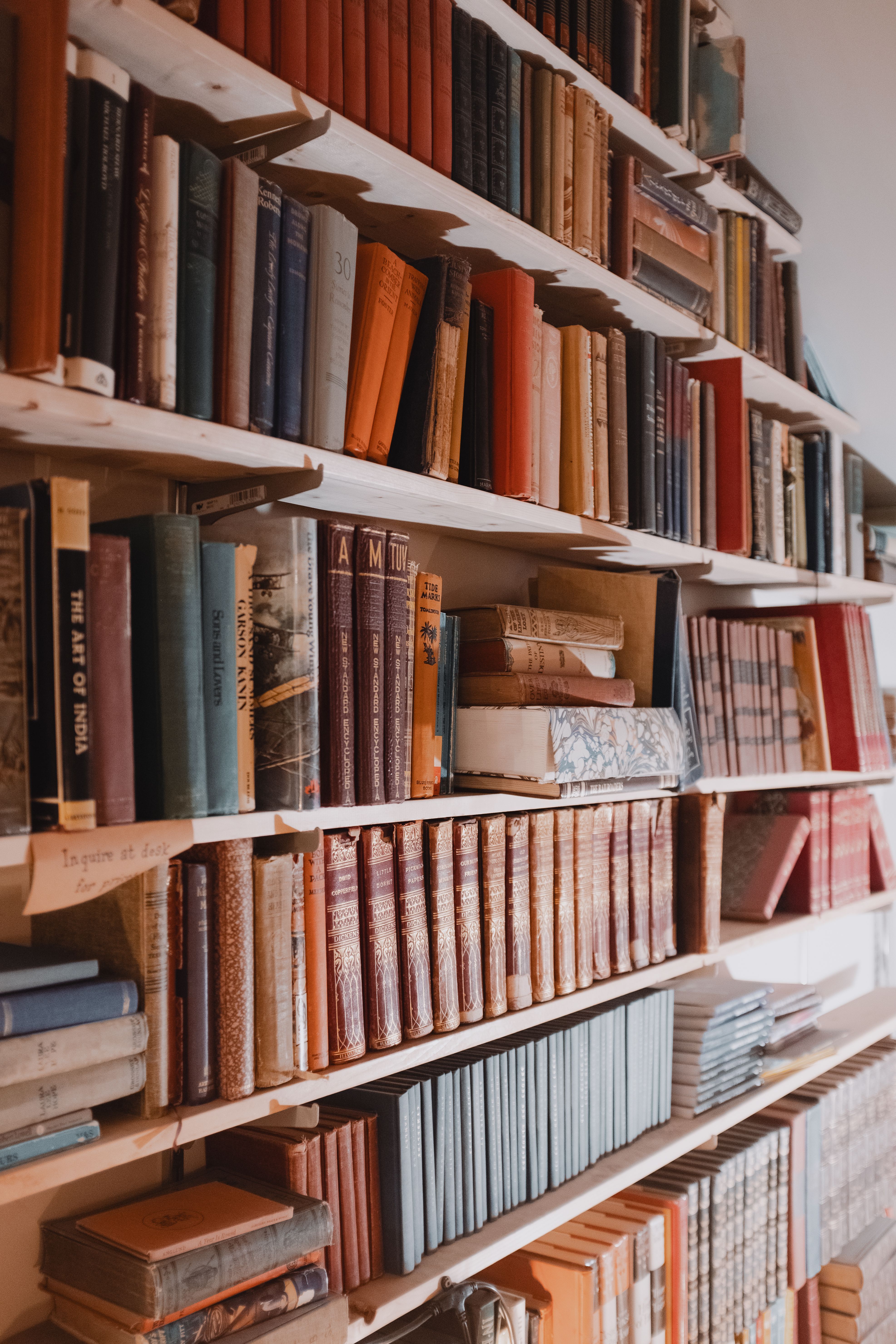 3945x5917 Bookshelves in a Home Library · Free