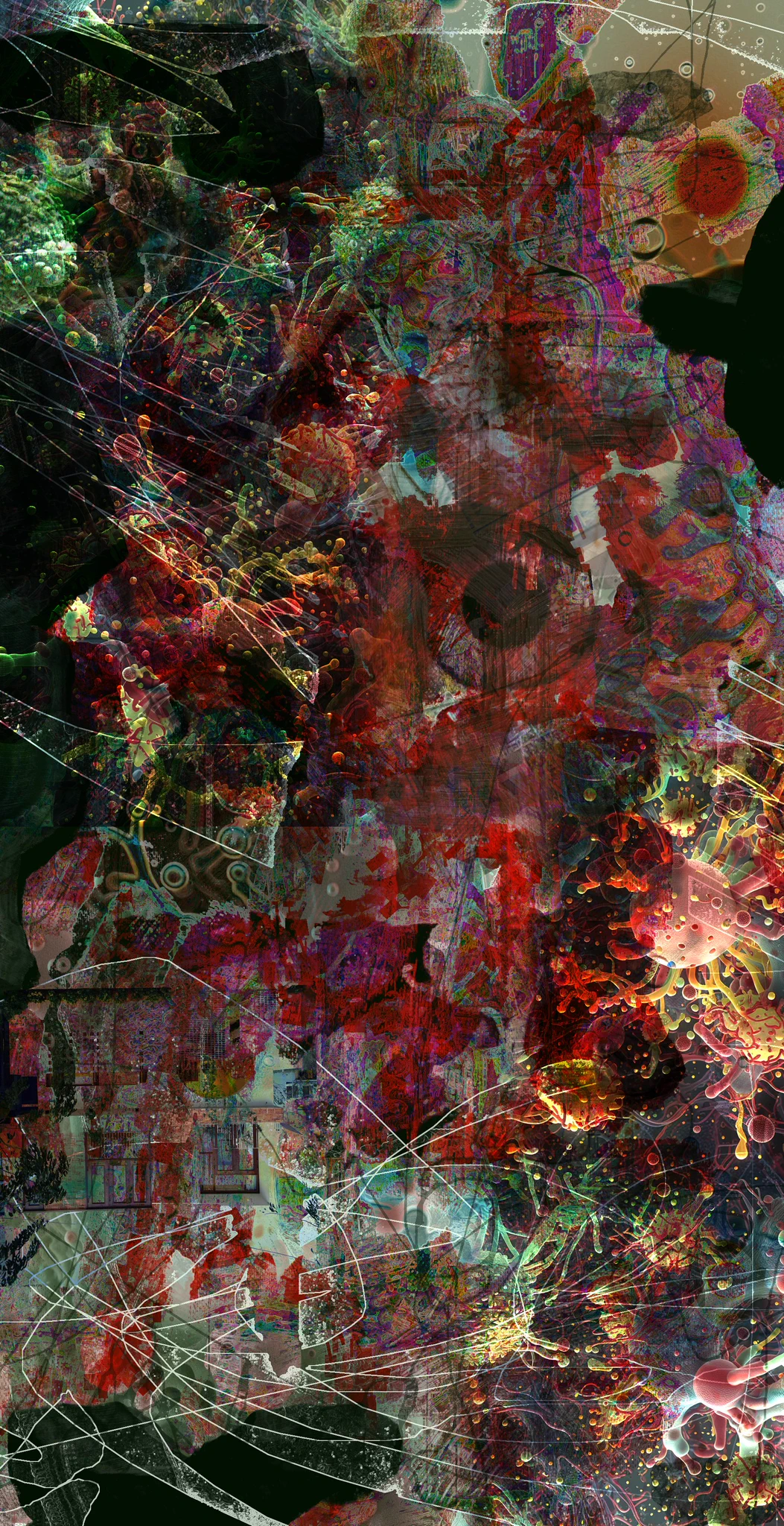 1053x2048 Lynn Cole on X: This is Volume Document Medium: Traditional digital collage, with heavy emphasis on stolen photography and generated image, Notes: I've been enjoying germ textures this month. And