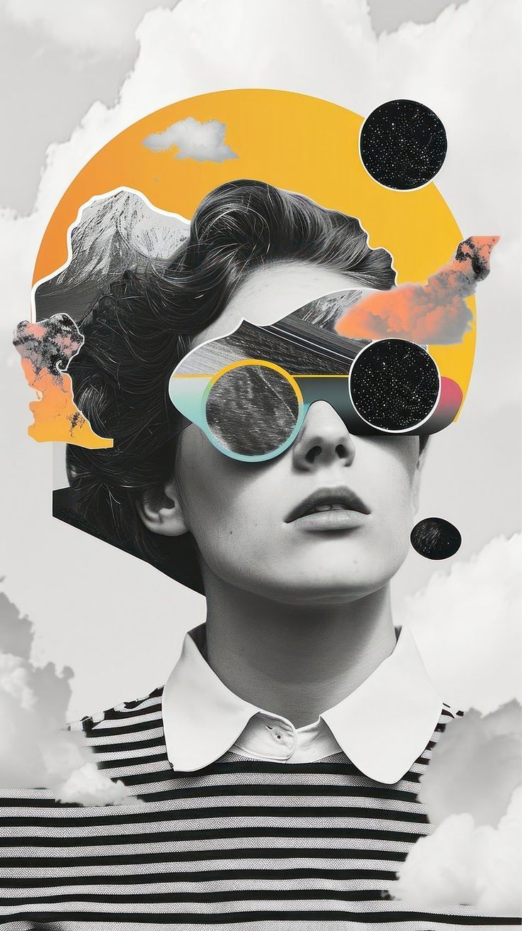 736x1312 Download free image of Collage Retro dreamy background collage art sunglasses. by Boom about collage, black cute wallpaper, iphone wallpaper, wallpaper, and cute wallpaper 13618539