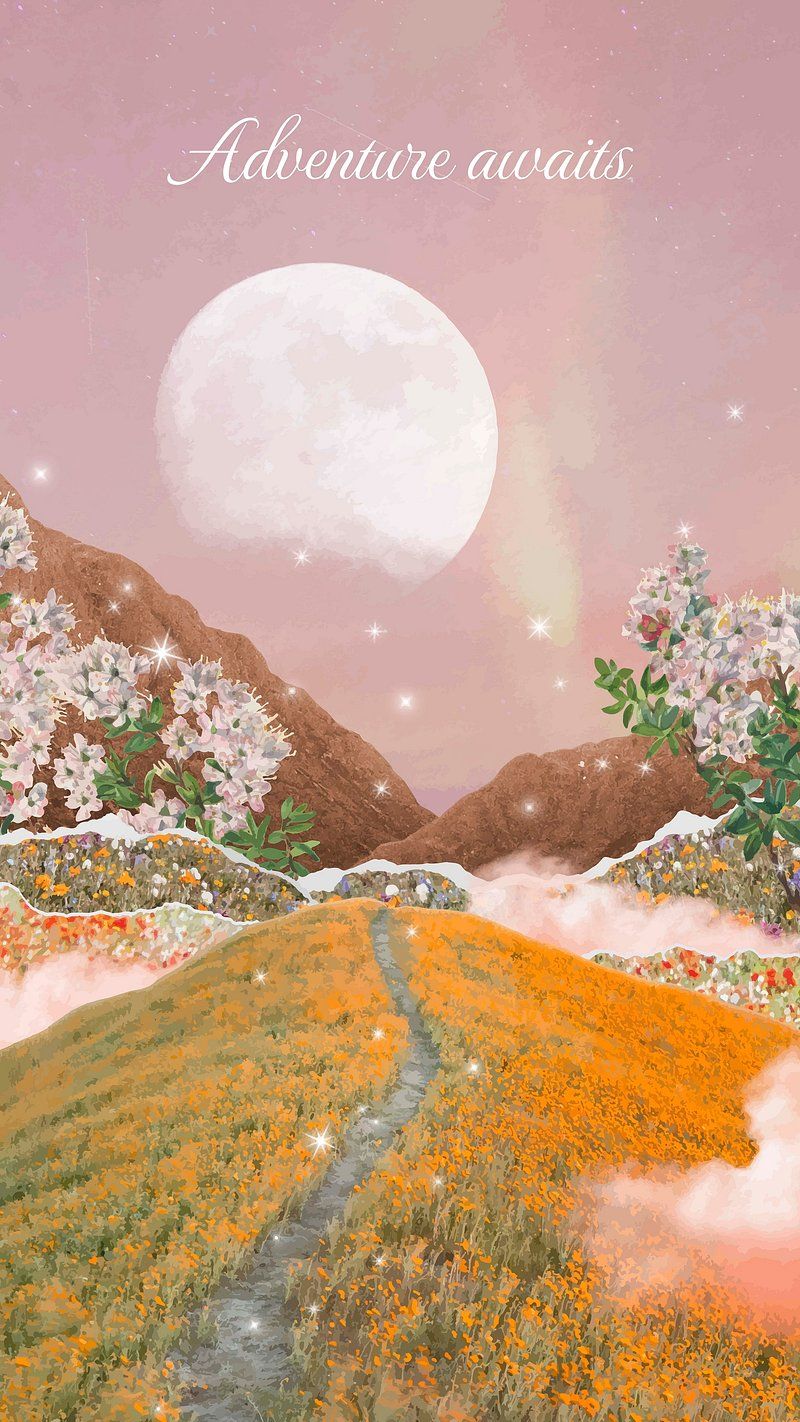 800x1422 Aesthetic landscape collage phone wallpaper