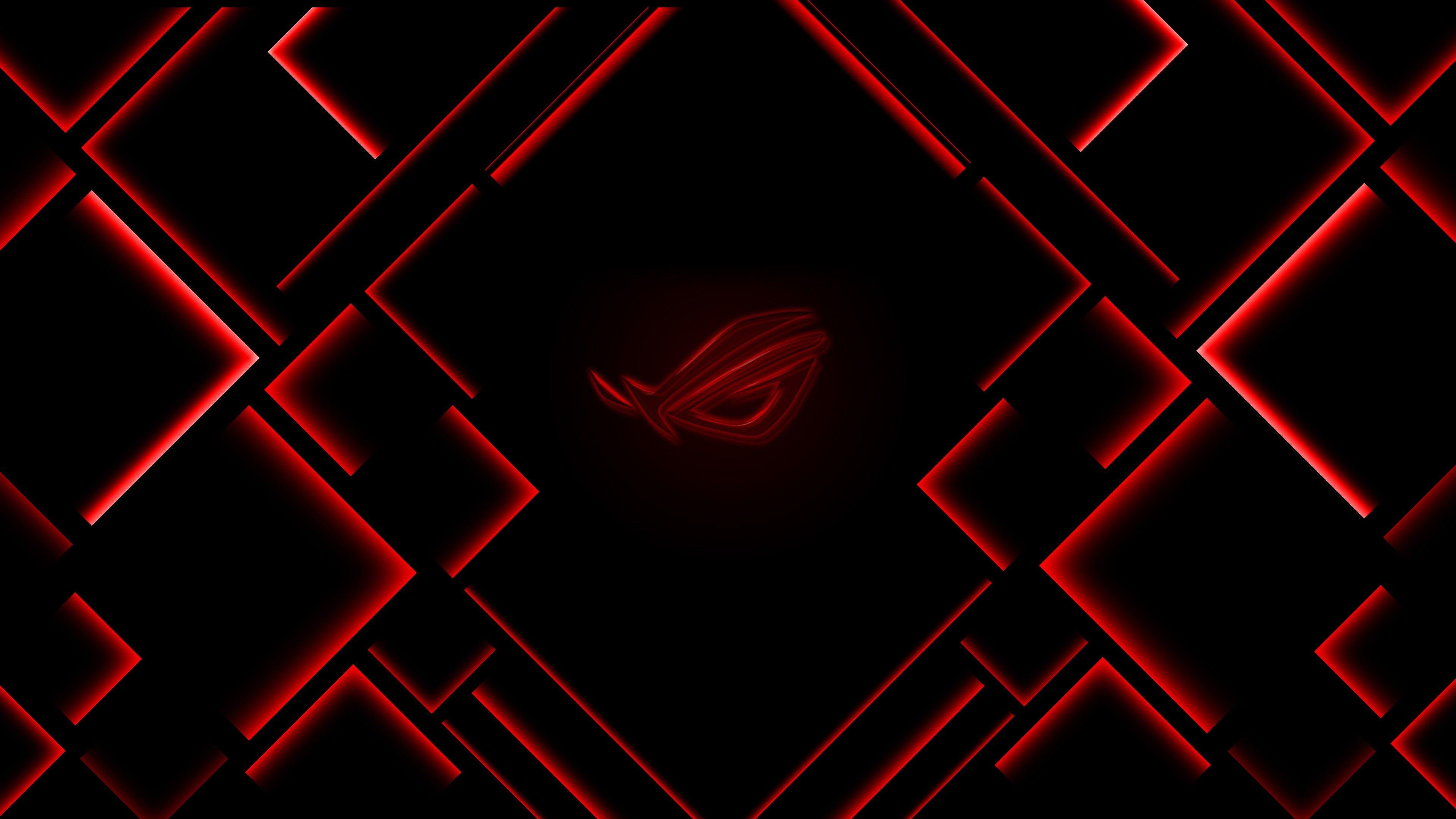 3840x2160 Asus ROG Republic Of Gamers Logo Red 4K HD Technology Wallpaper</a> Wallpaper