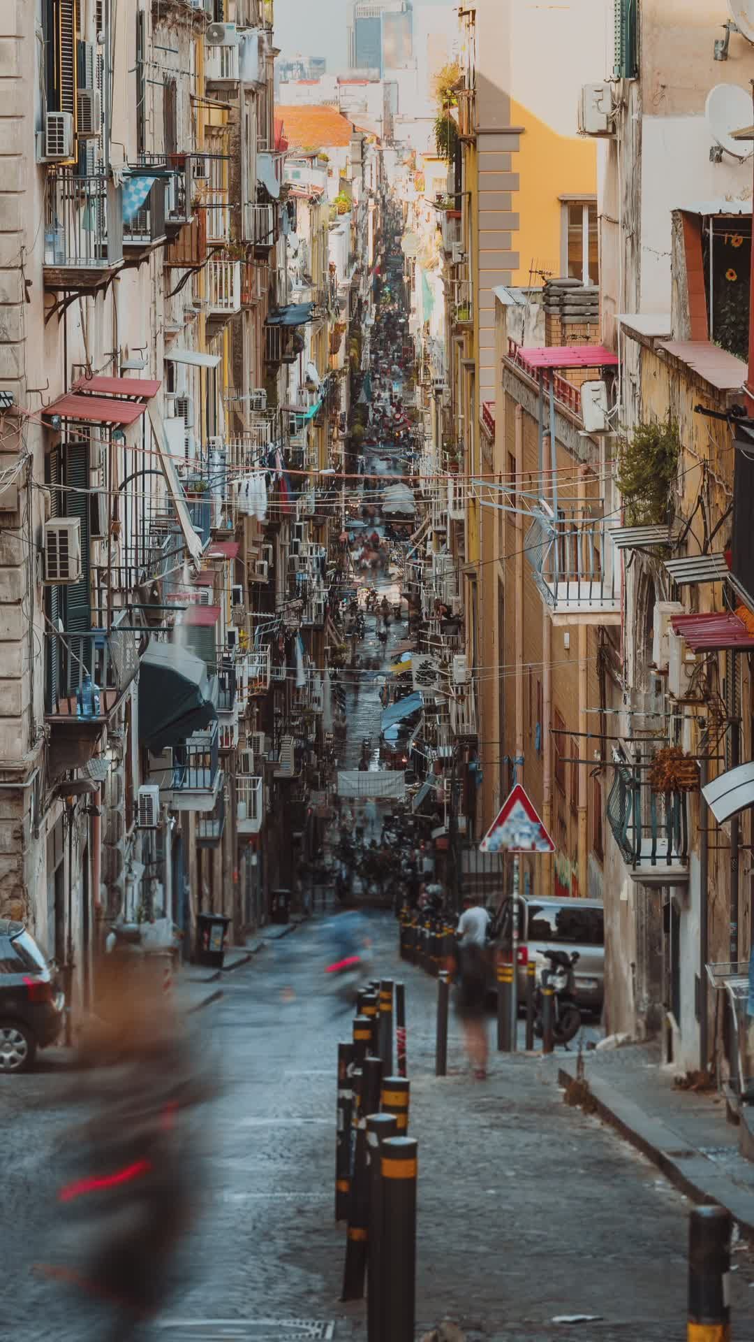 1080x1920 Historic Streets of Naples: Vibrant Urban Life