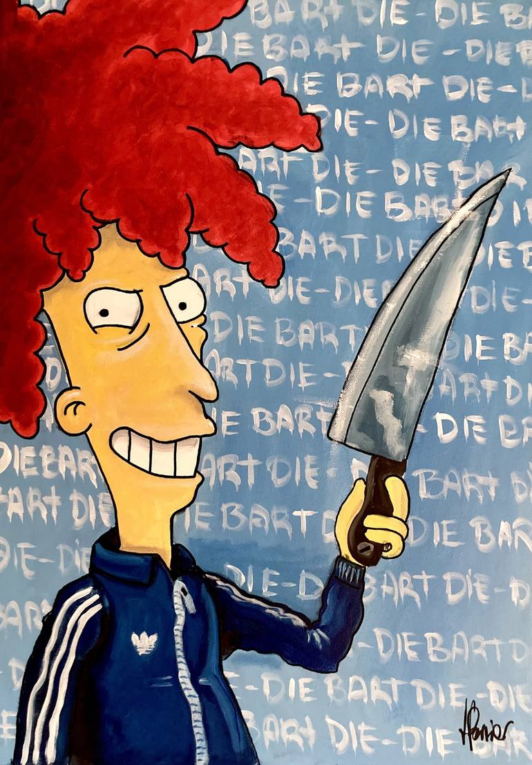 770x1106 Sideshow Bob Painting by Sidney Perrier. Saatchi Art Puerto Rico
