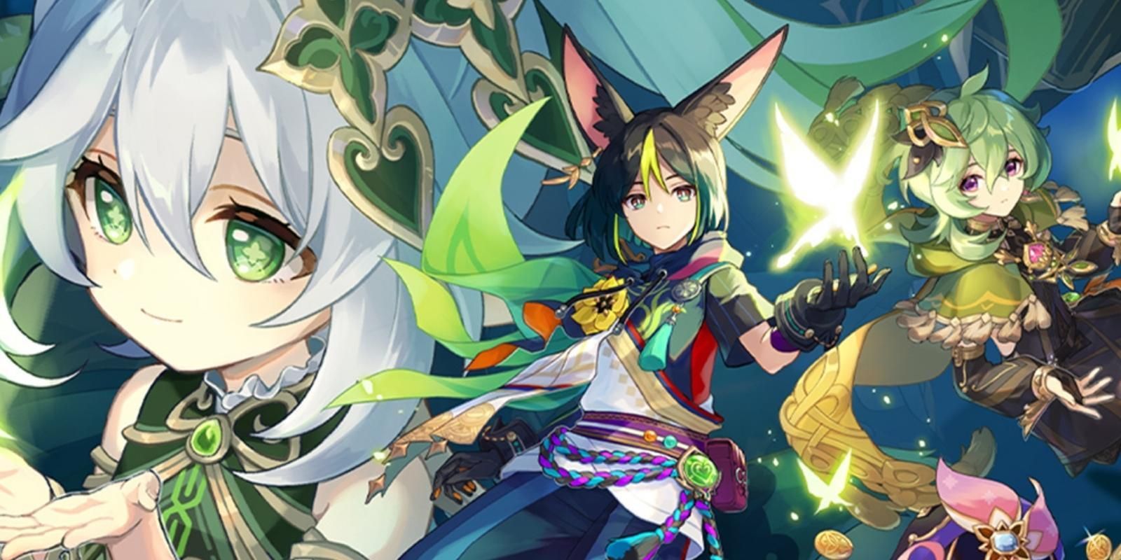 1600x800 Best Genshin Impact Wallpaper Of Sumeru & Dendro Characters