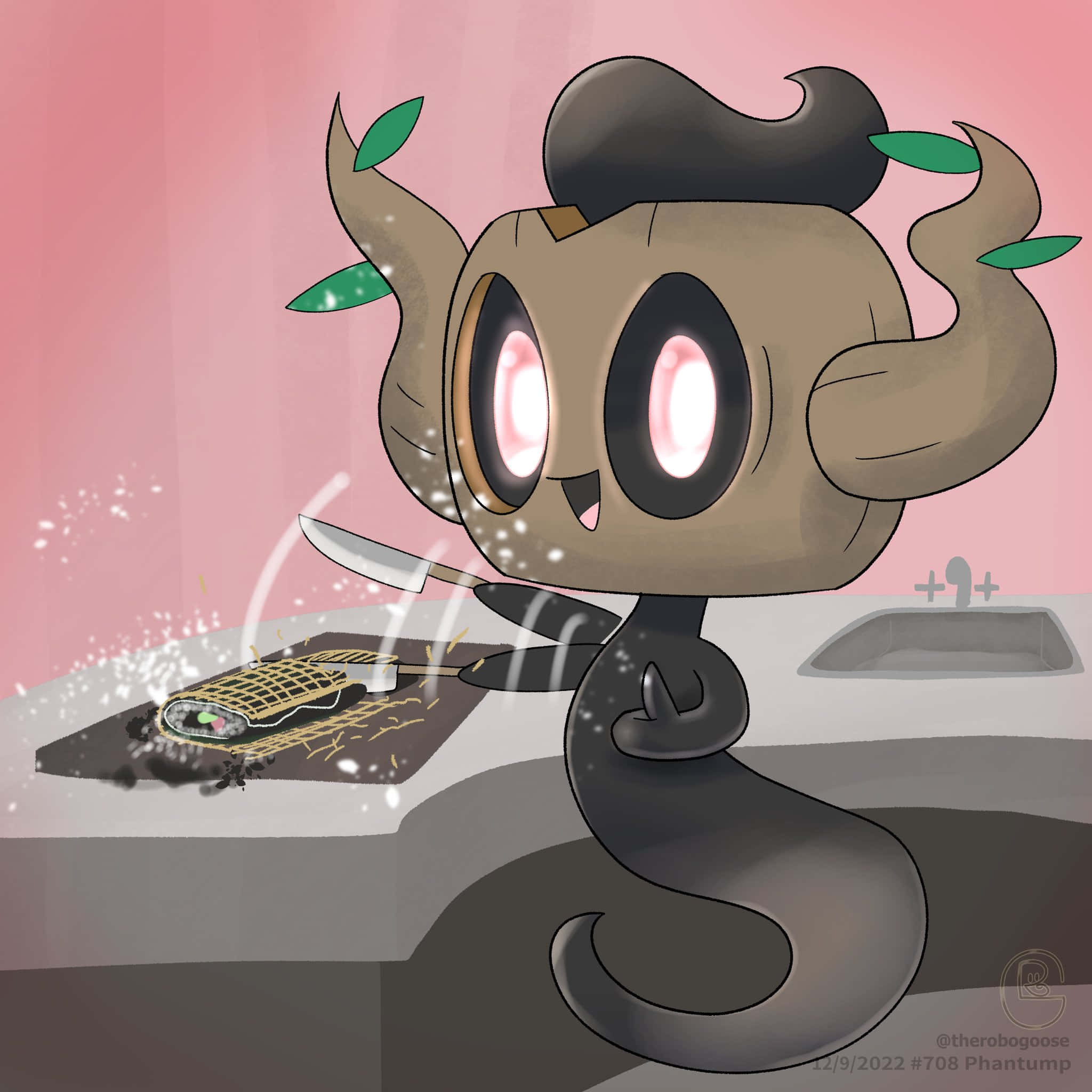 2048x2048 Download Phantump Holding Knife Art Wallpaper