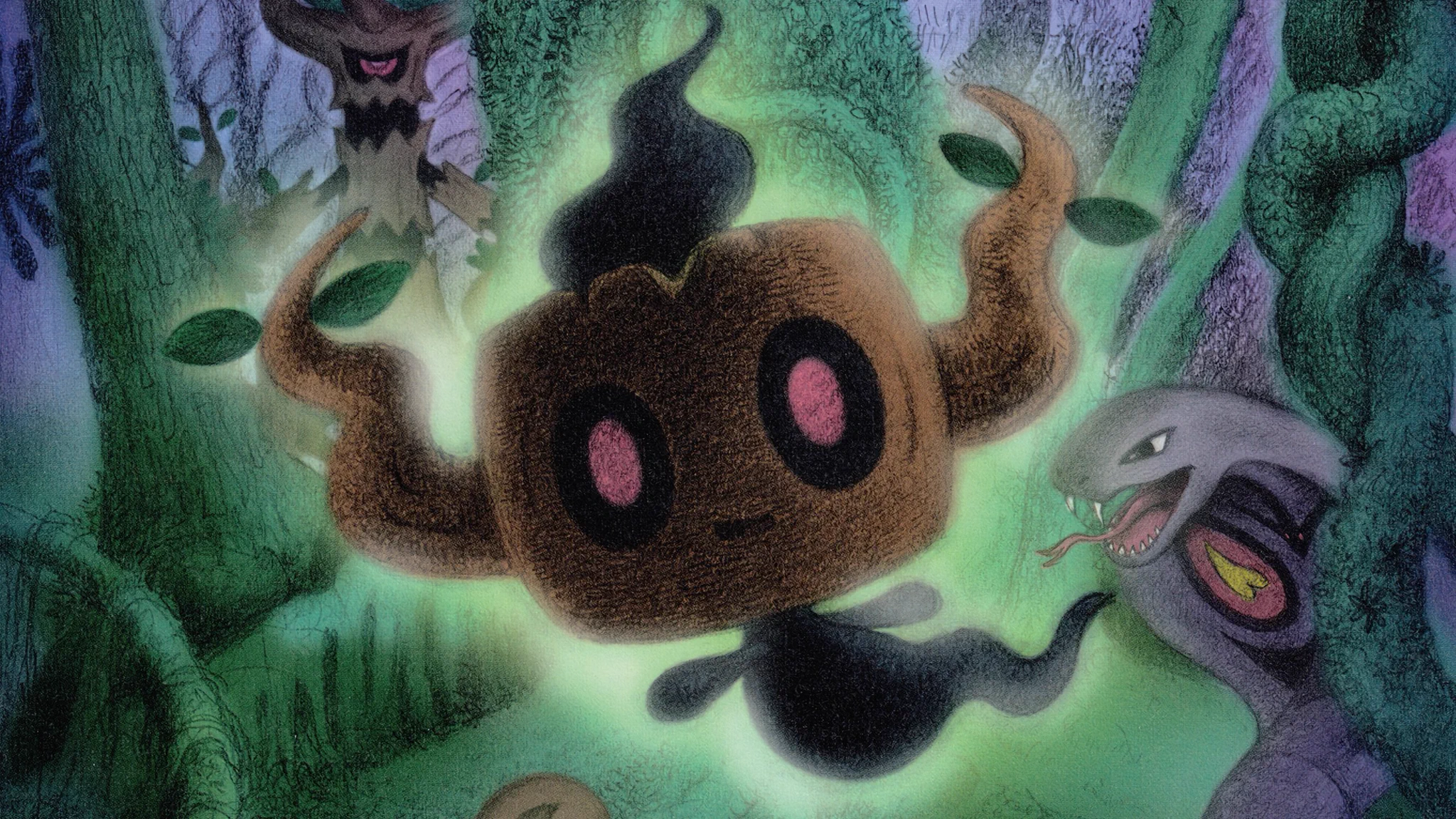 2048x1152 Hi Res Pokémon! Official Pokémon Art! On X: Ghost Times Issue No. Hope You're Not Tired Of Staring At The Woods, This Is No Pokémon Sword And Shield Nor A