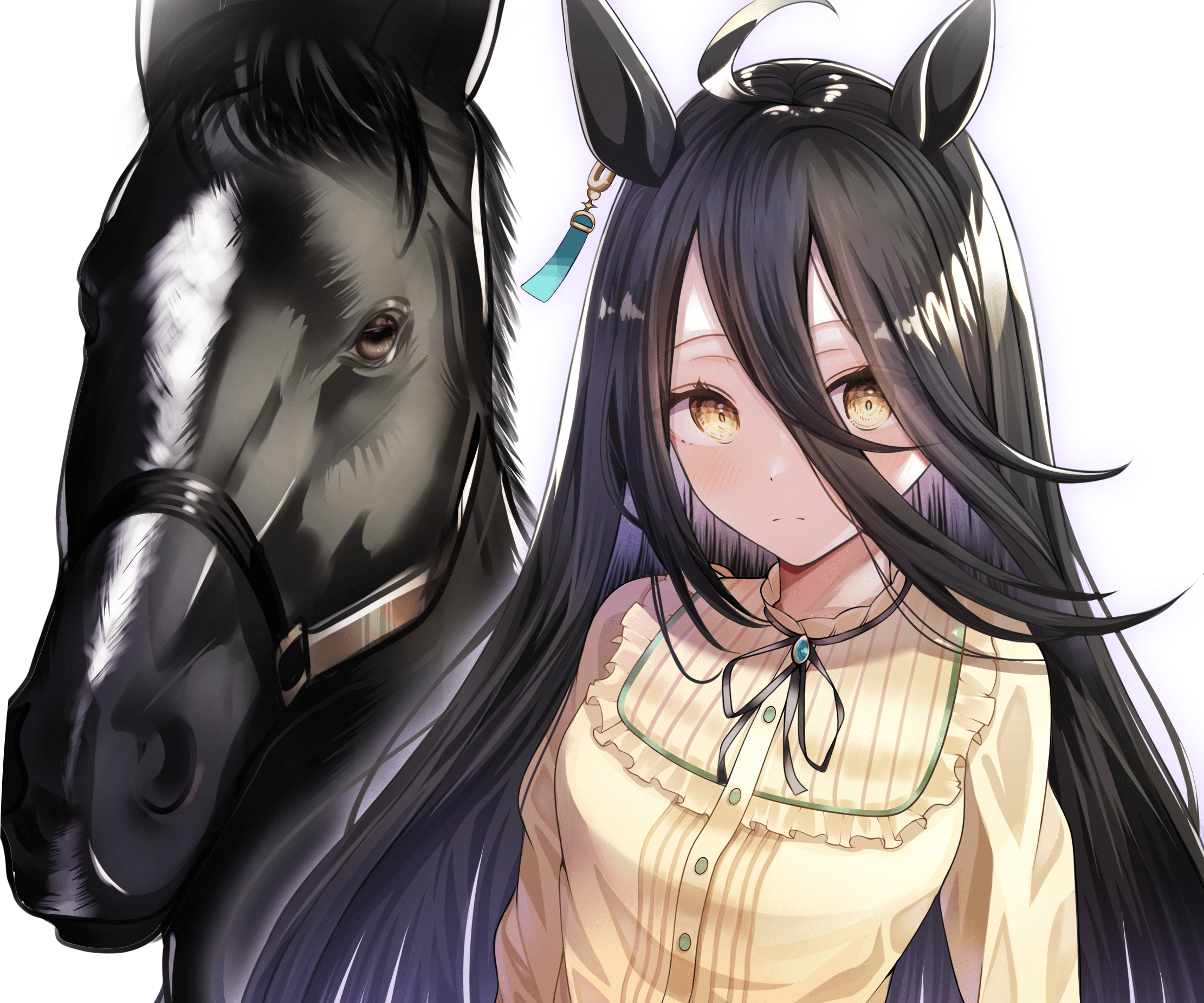 2222x1852 Download Manhattan Café Anime Uma Musume: Pretty Derby HD Wallpaperx1852