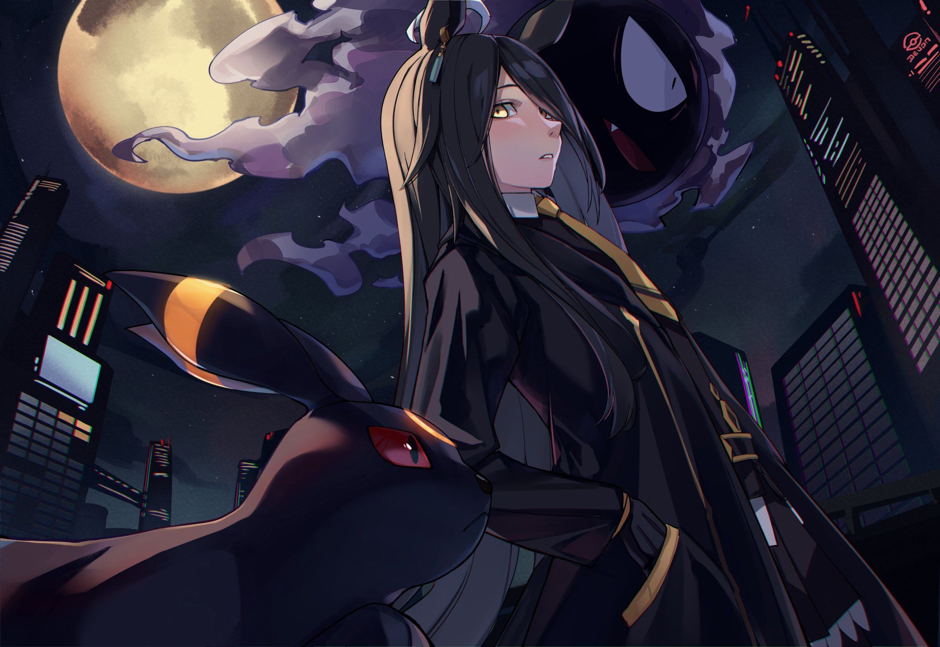 1920x1322 Manhattan Nights: Umbreon's Anime Café Adventure in 4K Ultra HDx2818