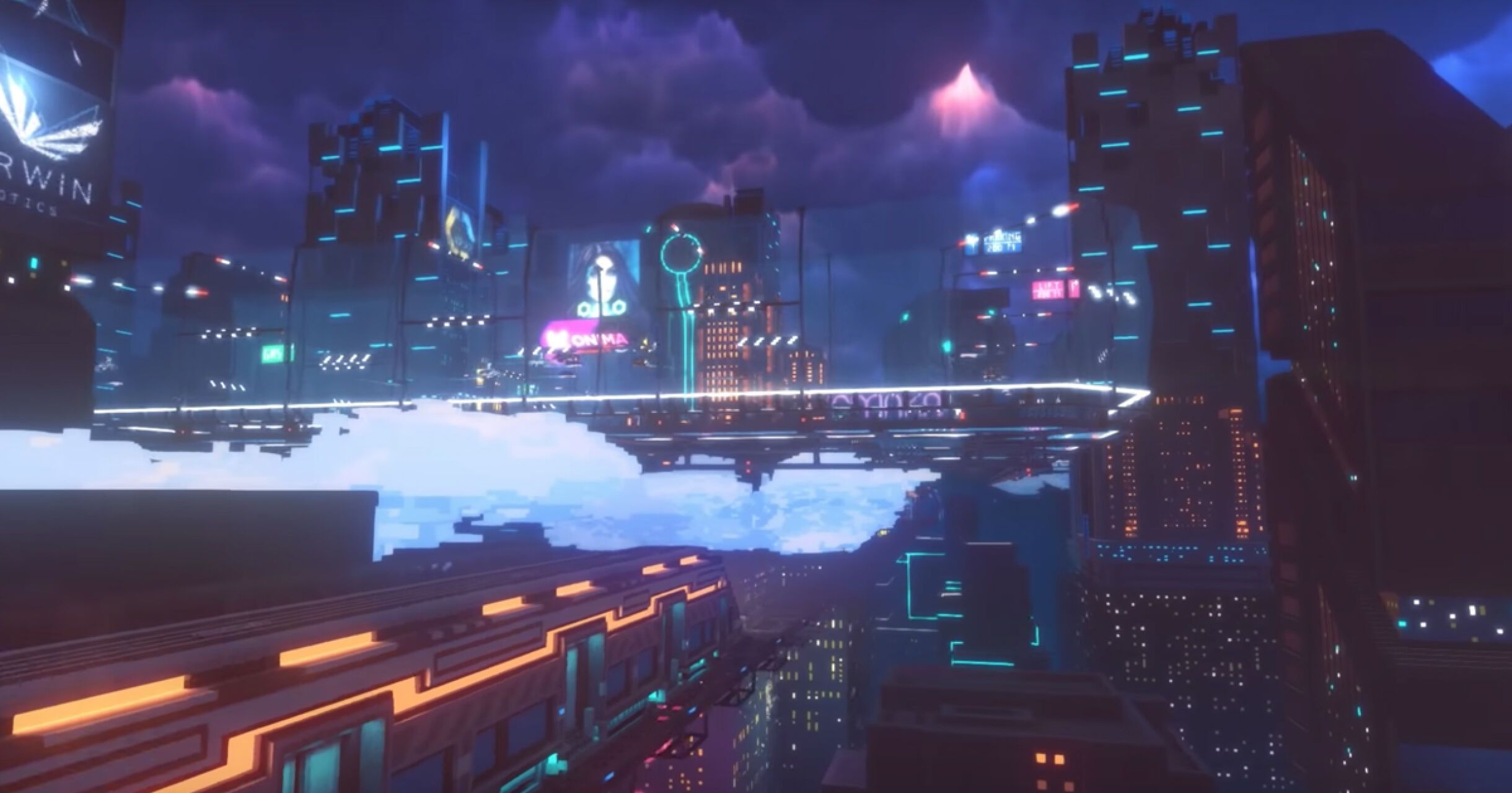 2440x1281 Cloudpunk: New Voxel Indie Game