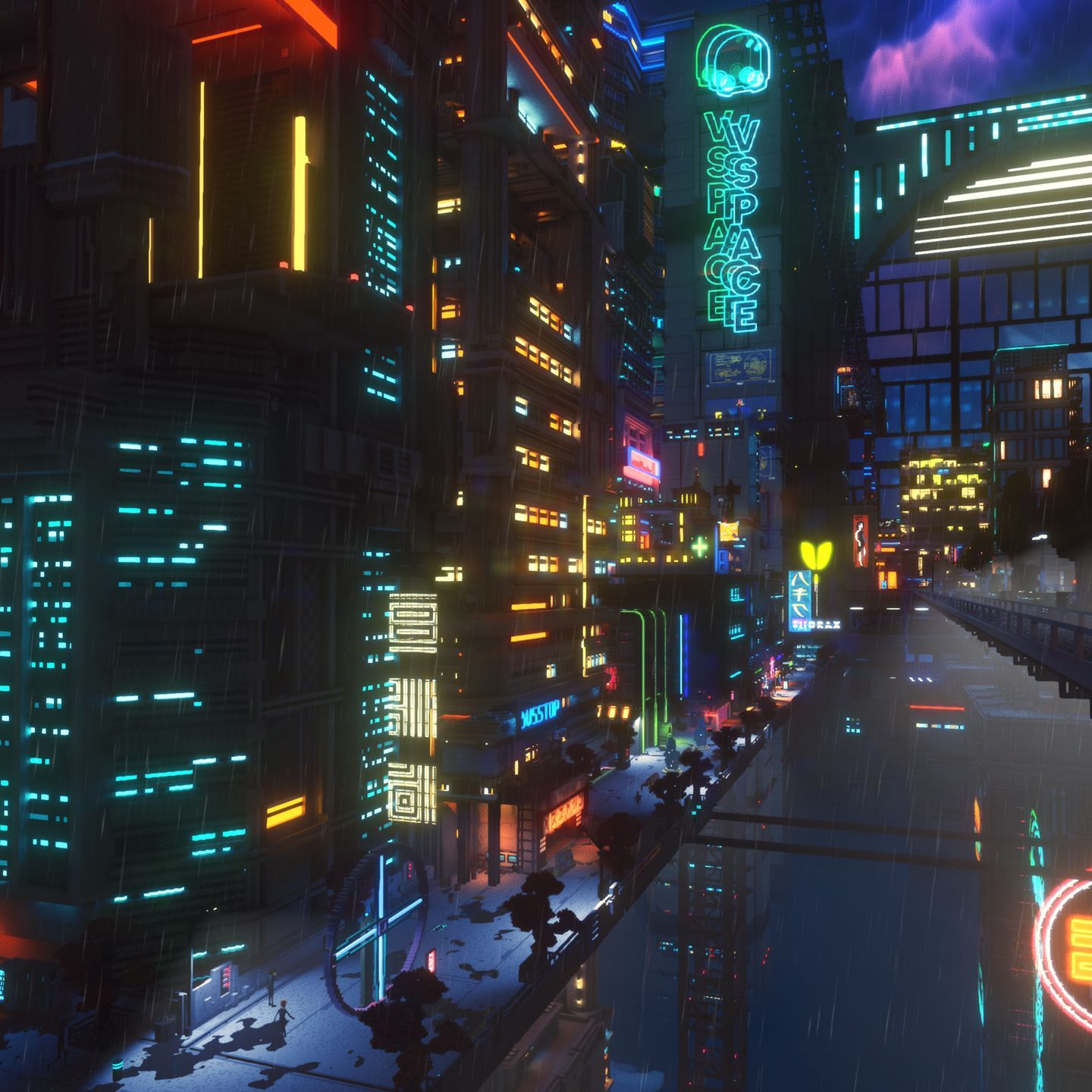 1440x1440 Cloudpunk's Cyberpunk City Looks Amazing In First Person