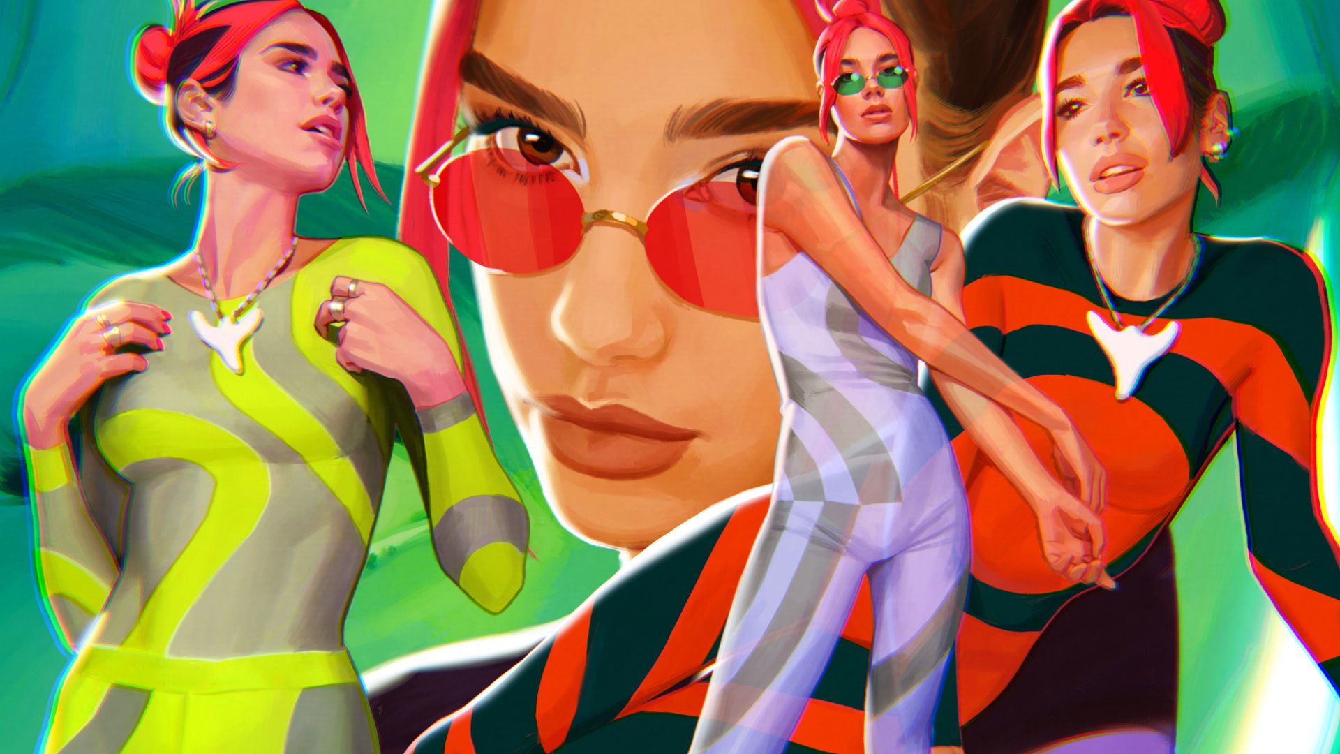 1920x1080 Dua Lipa & The Blessed Madonna 'Club Future Nostalgia (Official Visualiser)' by James Papper, Will Hooper, various