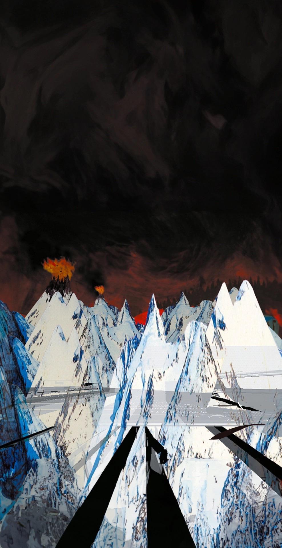 988x1920 Kid A Radiohead Wallpaper