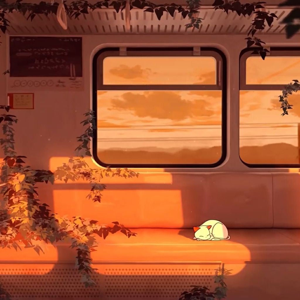 1024x1024 Cozy Autumn Lofi Wallpaper