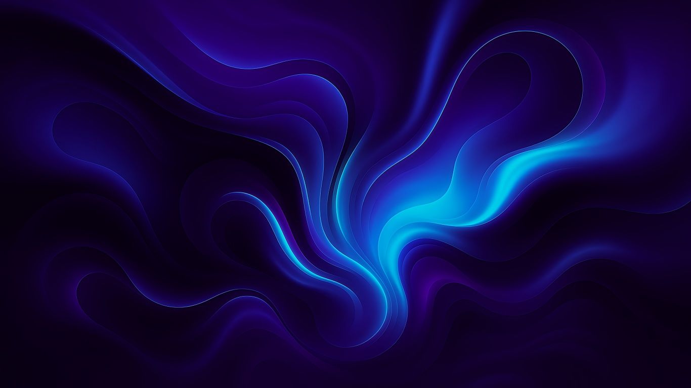 1366x768 Dark Abstract Background, Neon Blue 4K UHD Wallpaper for UltraHD Desktop and TV : Widescreen and UltraWide Display : Dual Monitor : Smartphone and Tablet Devices