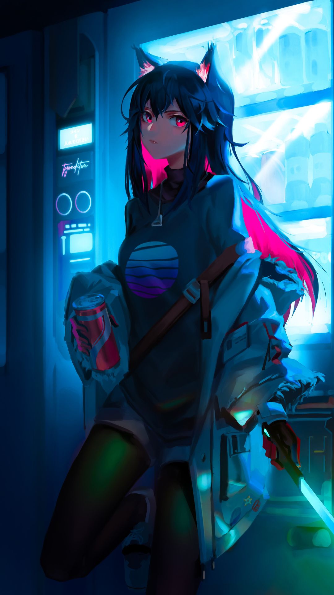 1080x1920 Cyber Anime Girl 4k iPhone 6s, 6 Plus, Pixel xl , One Plus 3t, 5 , HD 4k Wallpaper, Image, Background, Photos and Picture