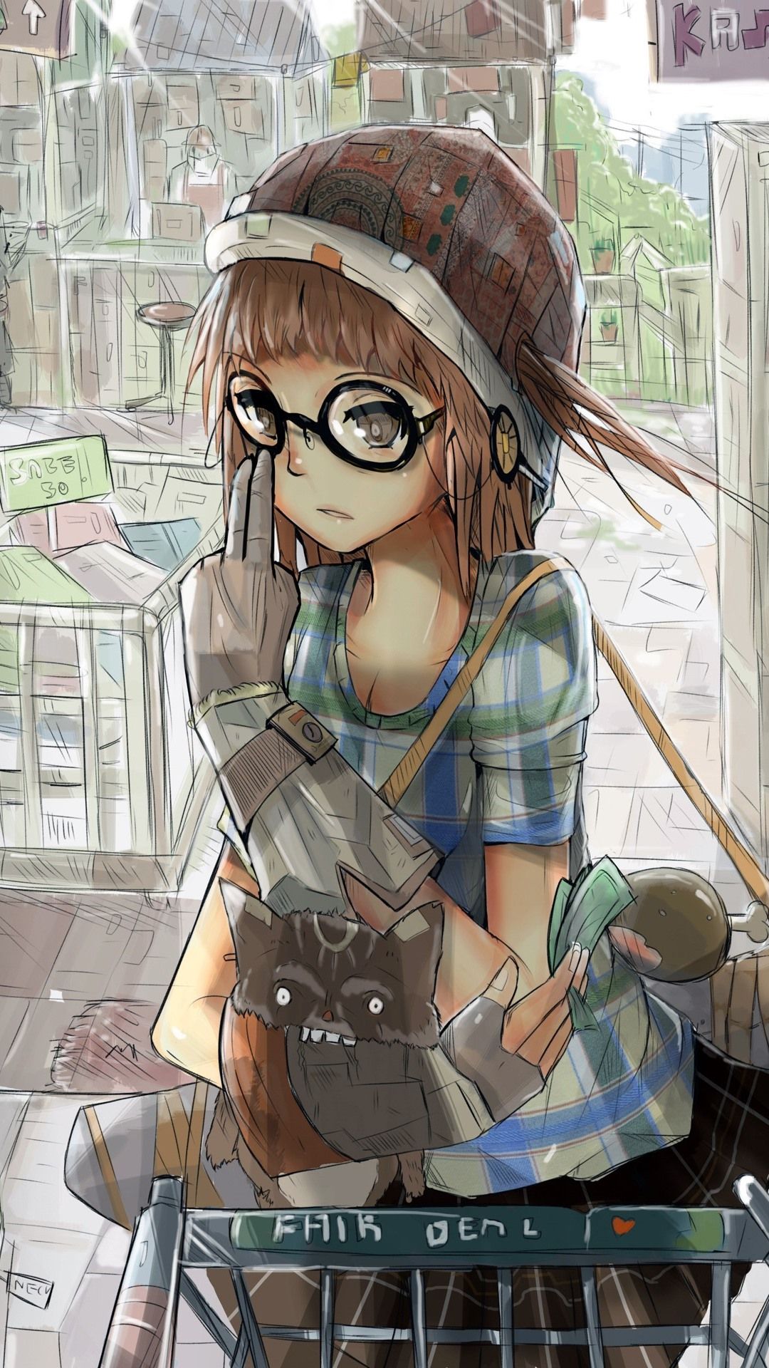 1080x1920 Anime Girl, Shop, Goods, Shopping 1080x1920 IPhone 8 7 6 6S Plus Wallpaper, Background, Picture, Image