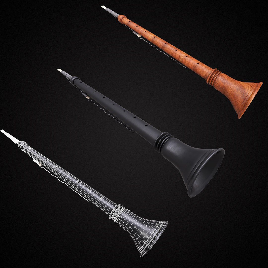 1080x1080 Shehnai Music Instrument Model