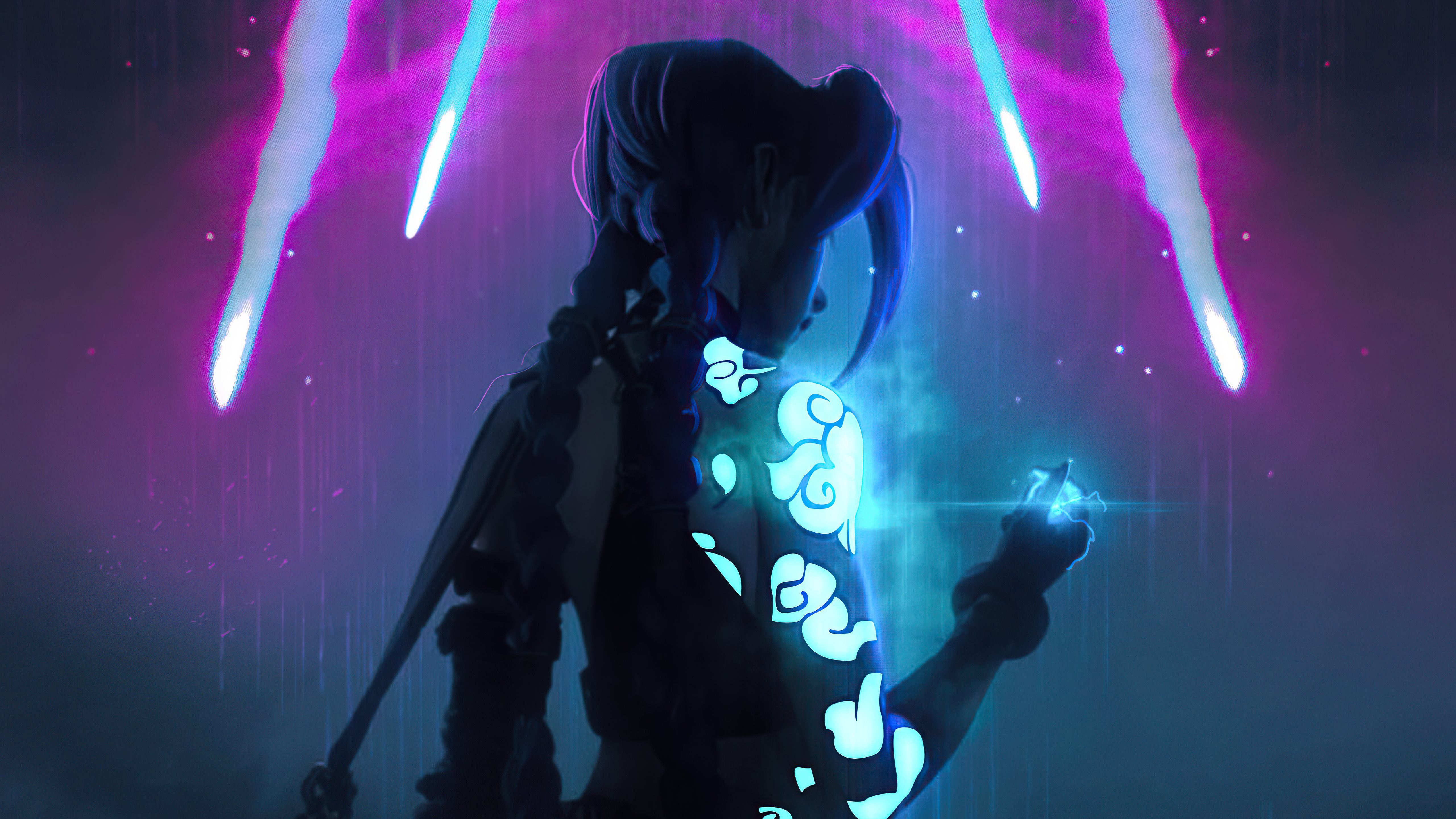 5120x2880 arcane jinx league of legends 5k Mac Wallpaper Download