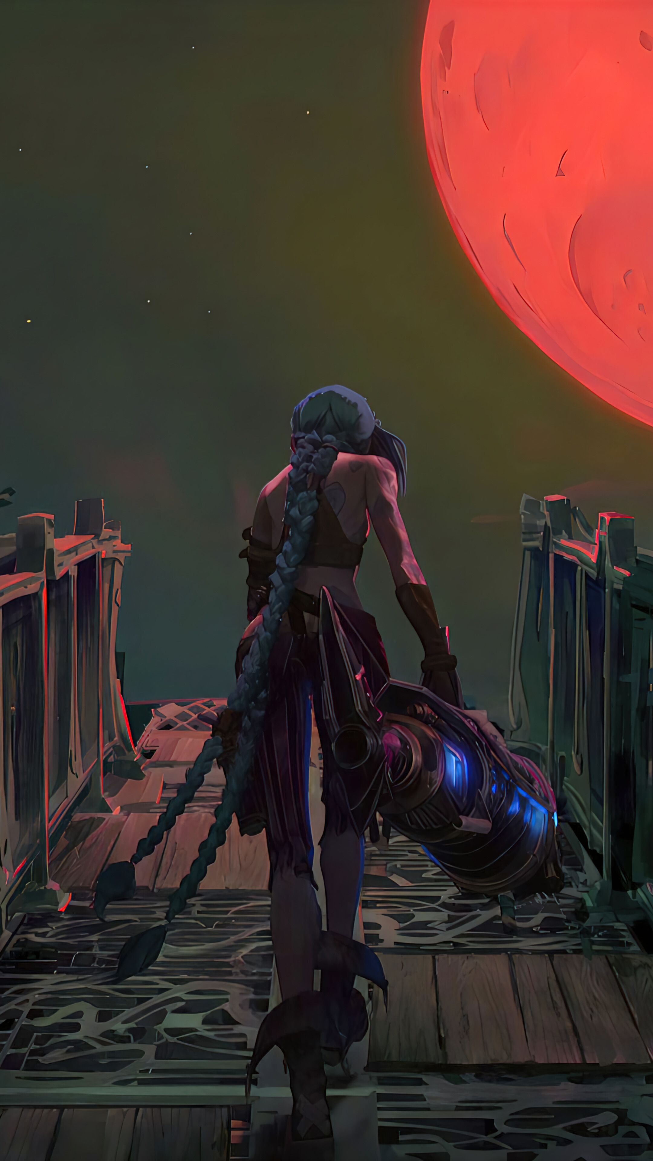 2160x3840 Arcane Jinx Cannon Wallpaper iPhone Phone 4K e