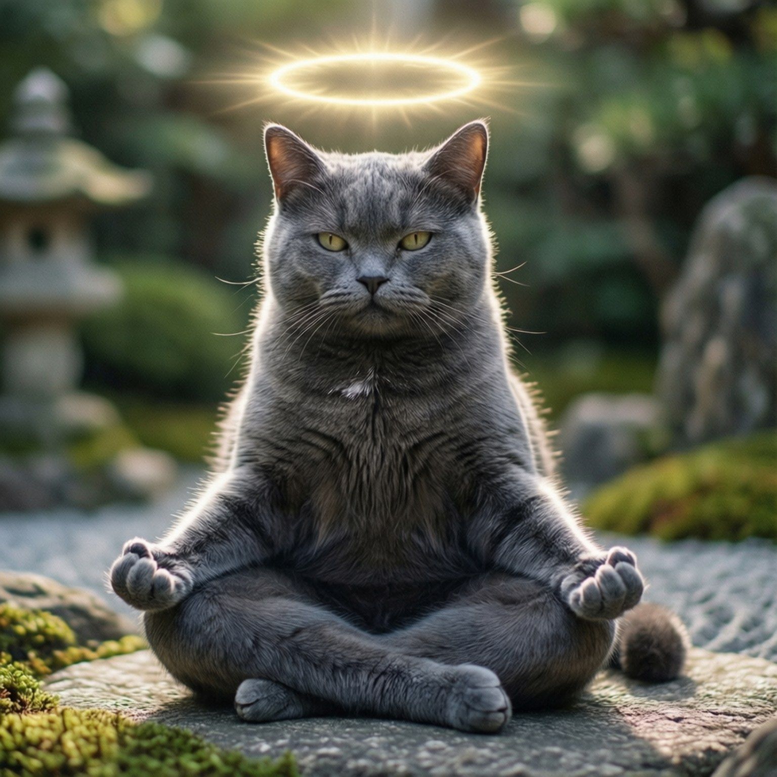 1536x1536 Download Zen Cat Tralalero Wallpaper