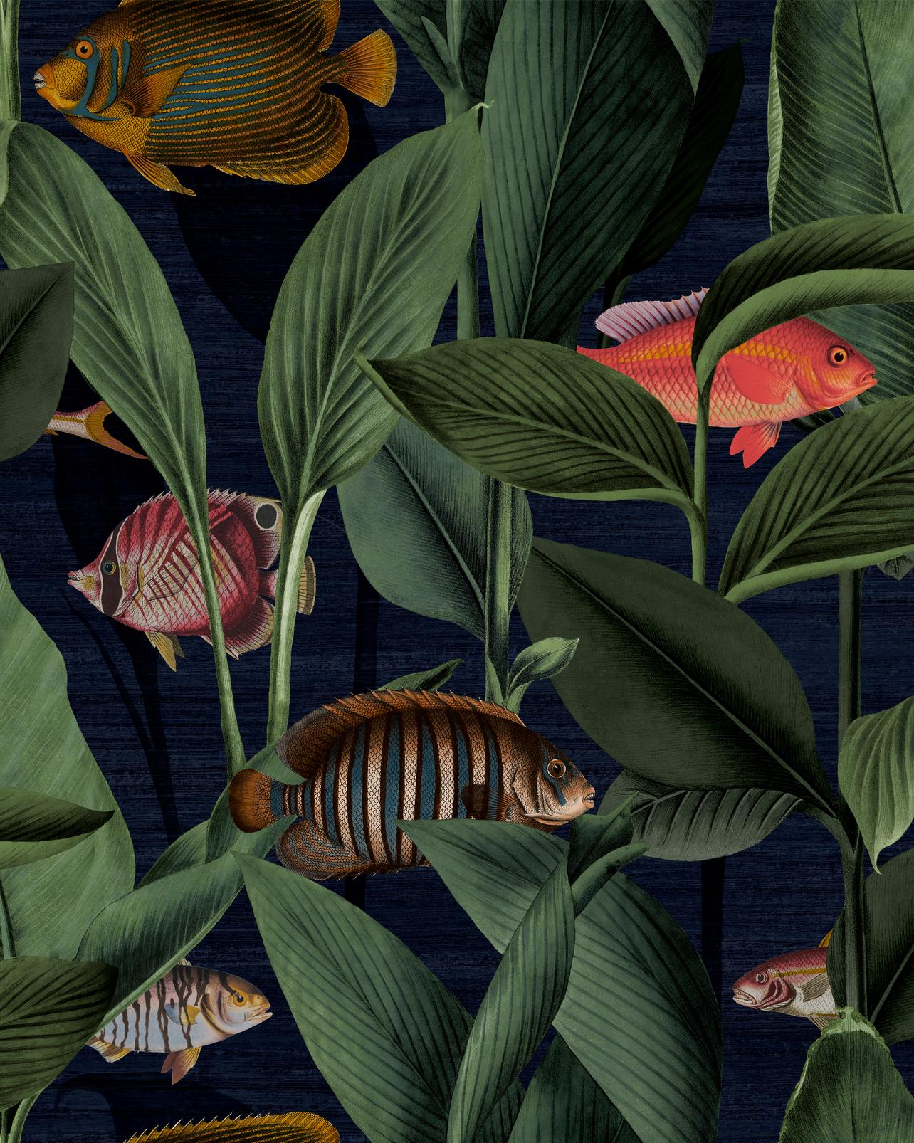 1284x1606 Aquarium Deep Sea Wallpaper. Green. Graham & Brown
