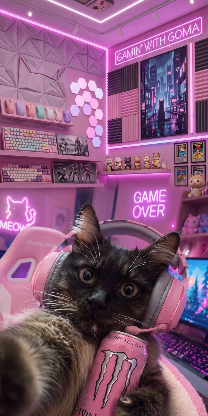 720x1440 Gamer Cat Selfie Wallpaper 1080x2340 Wallpaper For Samsung Galaxy S24 S23 S Samsung Galaxy A72 A OnePlus 8 8T 9 9R 10 10R OnePlus Nord 2 Xiaomi Mi 10 11 12 13
