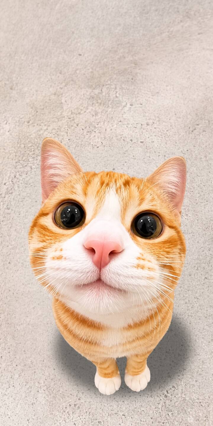 720x1440 Cute Big Eyed Cat Wallpaper