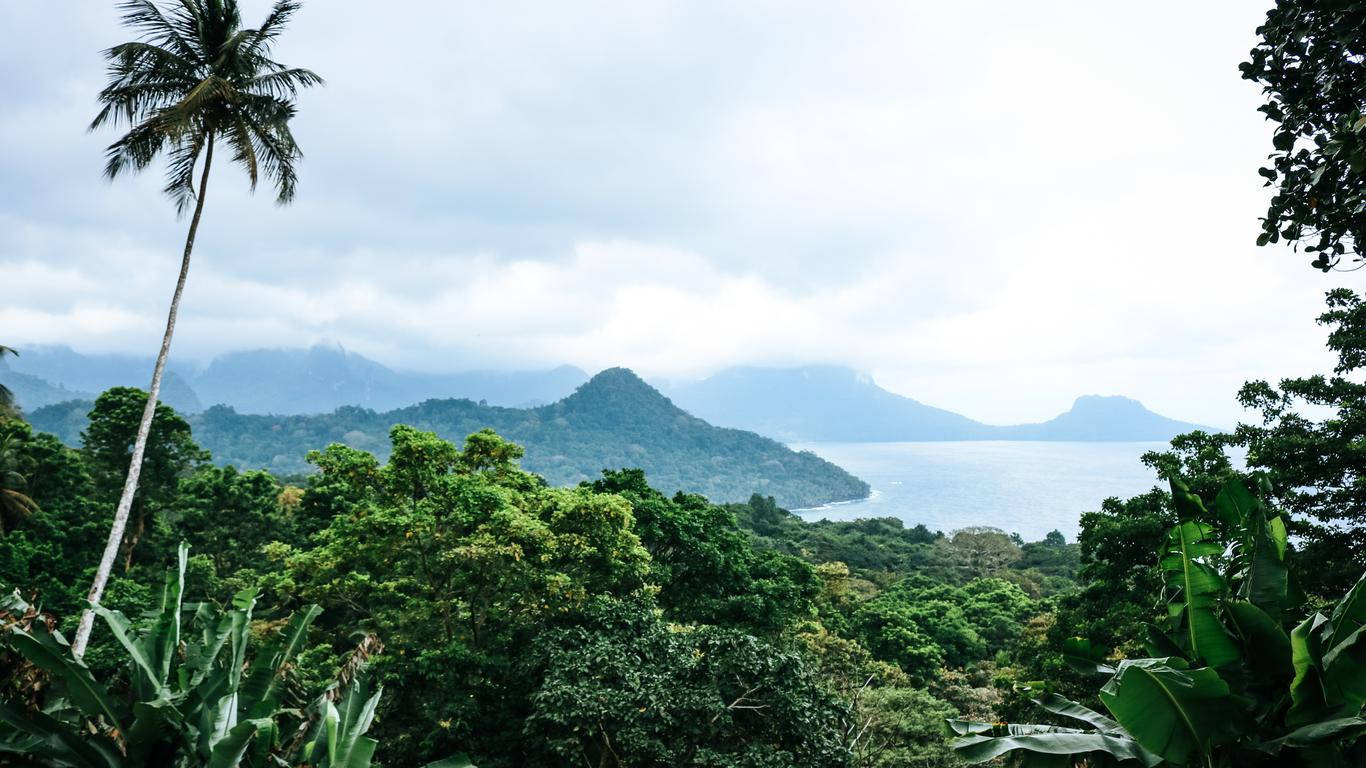 1366x768 Download Sao Tome And Principe Lush Island Wallpaper