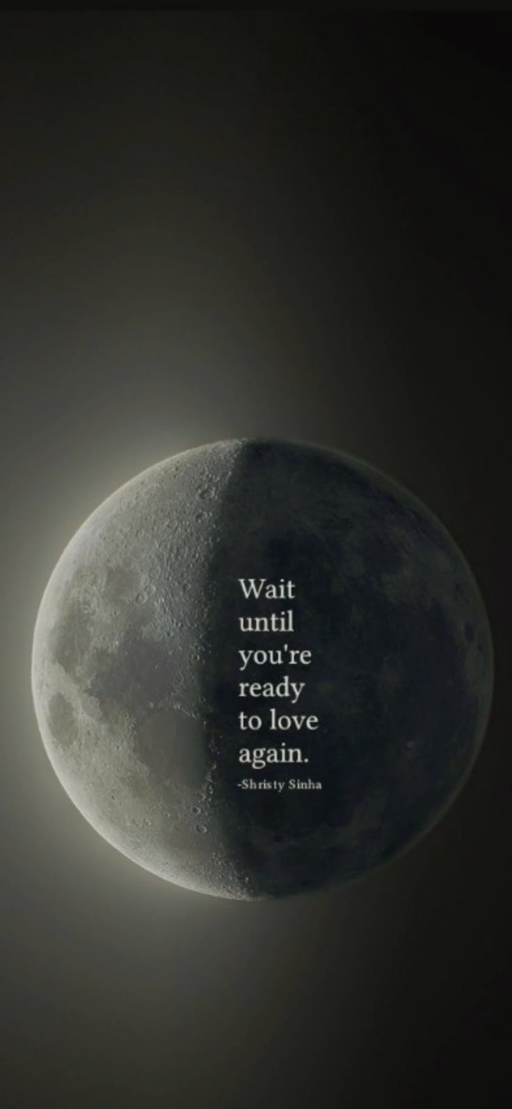 736x1595 Inspirational Moon Quote Wallpaper. Crying moon meaning, Love quote with moon background, Moon lockscreen aesthetic