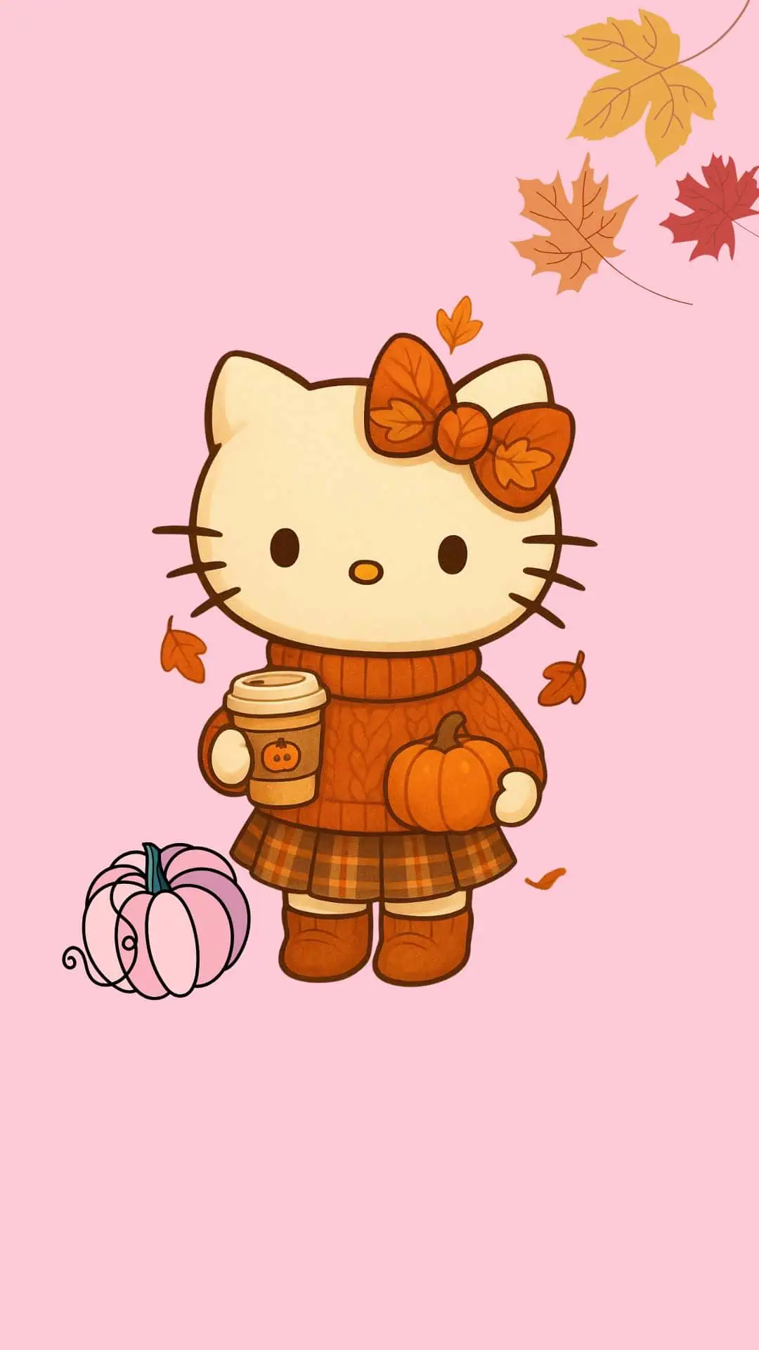 1080x1920 Hello Kitty Coquette Autumn Wallpaper