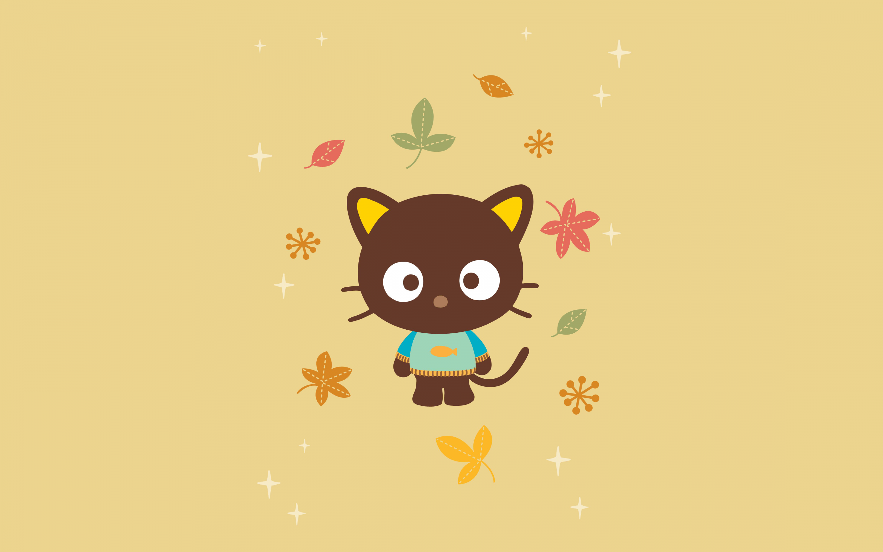 2880x1800 Hello Kitty Autumn PC Wallpaper