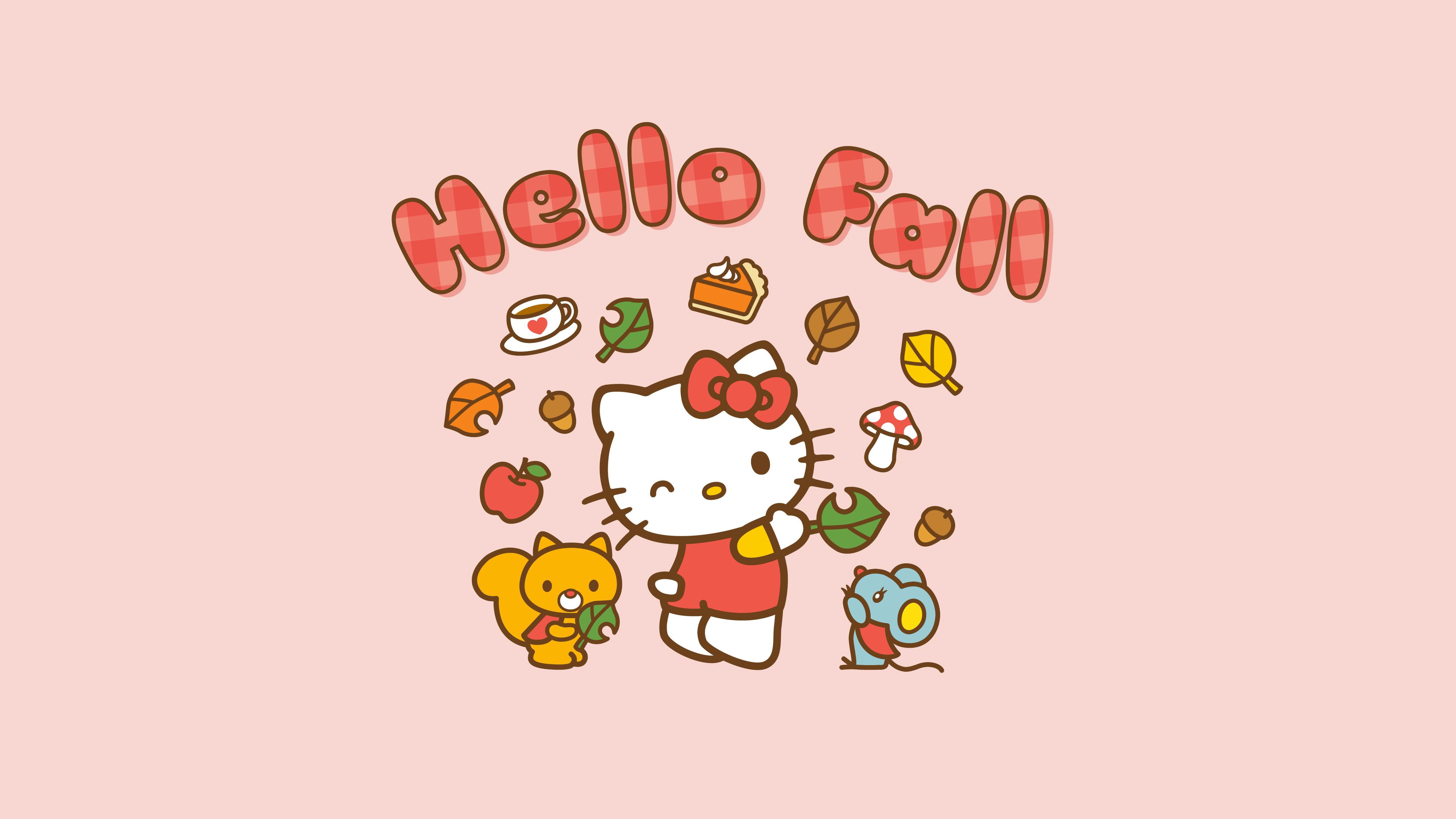5120x2880 Fall Sanrio Wallpaper