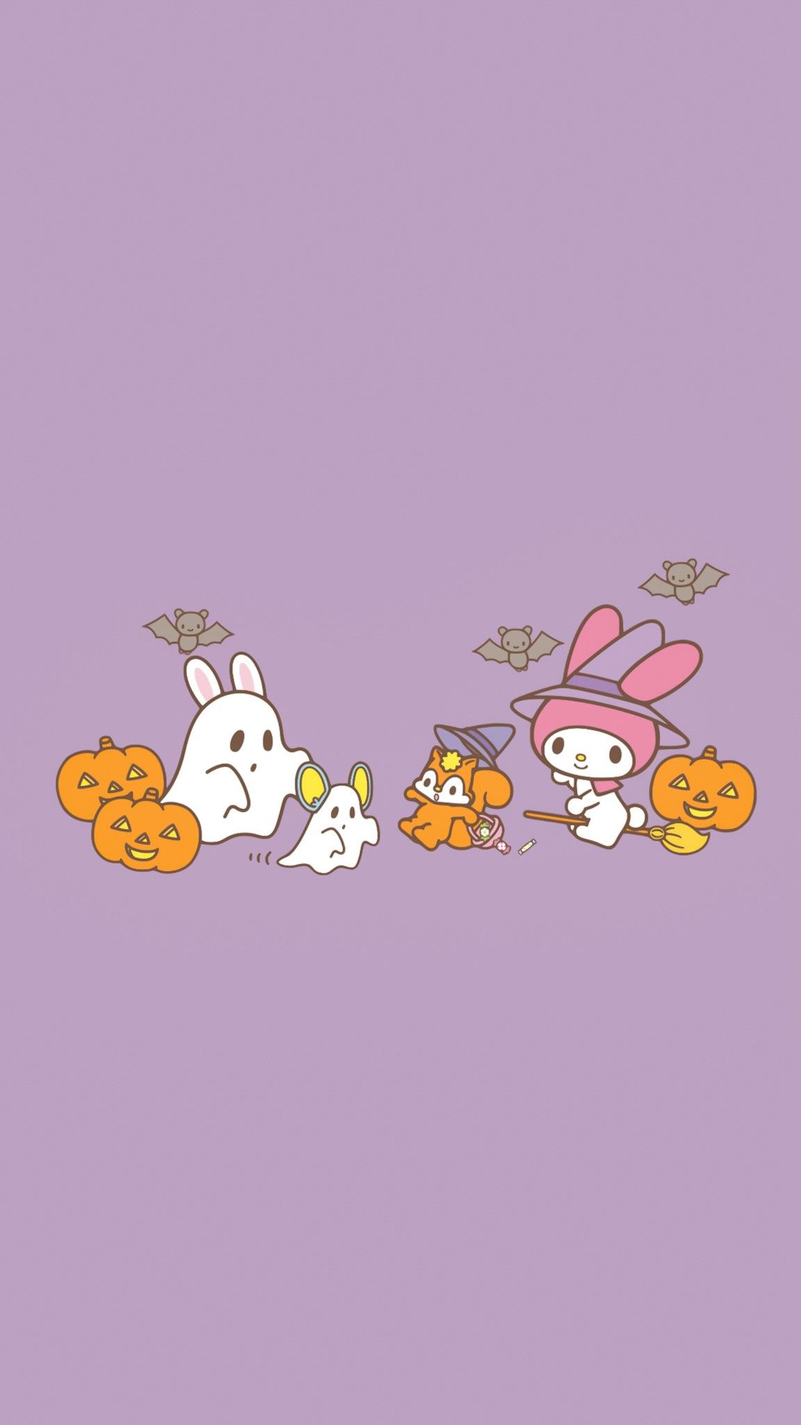 1152x2048 My Melody And Kuromi Autumn Wallpaper