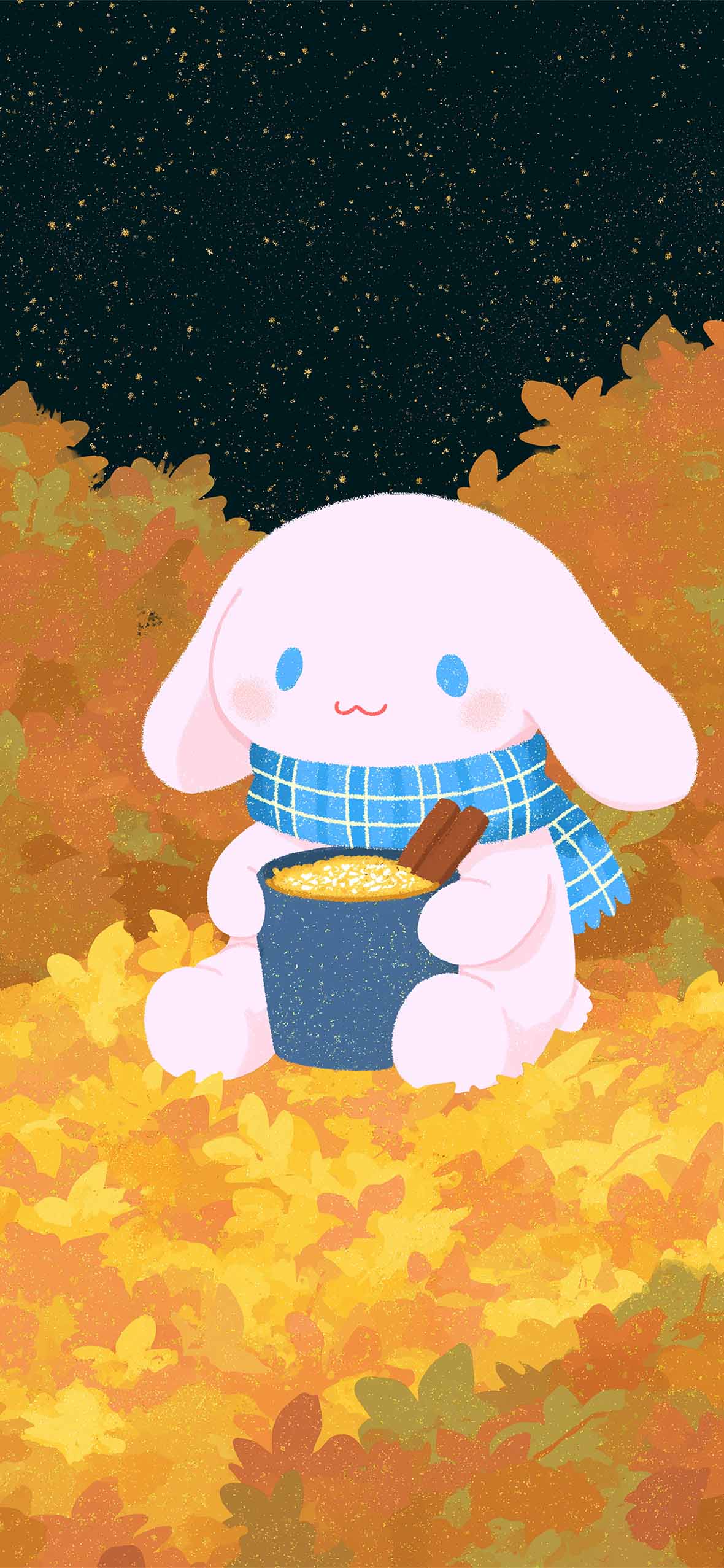 1180x2554 Cinnamoroll Cozy Scarf Cute Fall Wallpaper Wallpaper HD