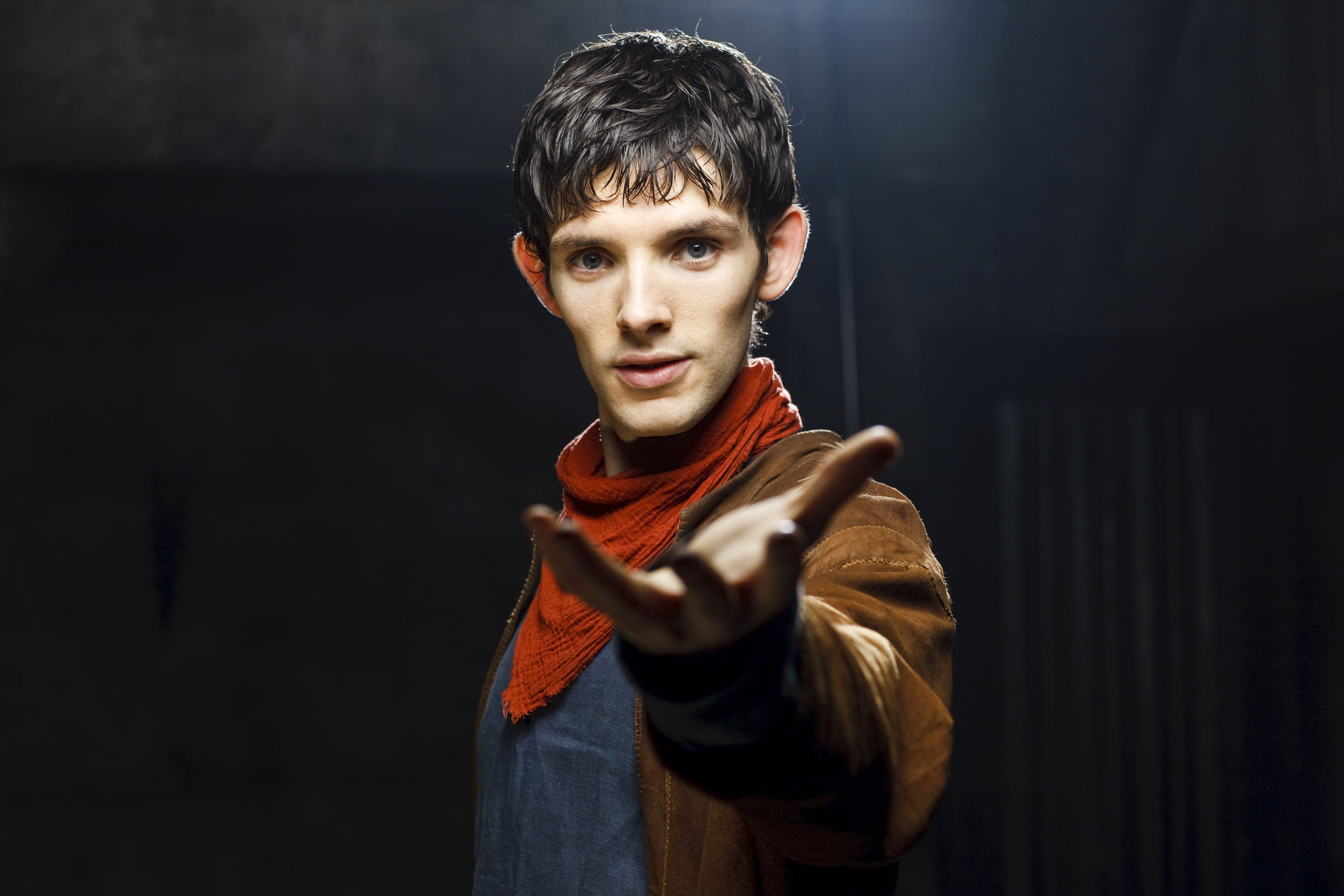 5616x3744 Desktop wallpaper: Arthur (Merlin), Merlin (Merlin), Merlin, Colin Morgan, Tv Show, Bradley James 4K free download for PC. 1010723