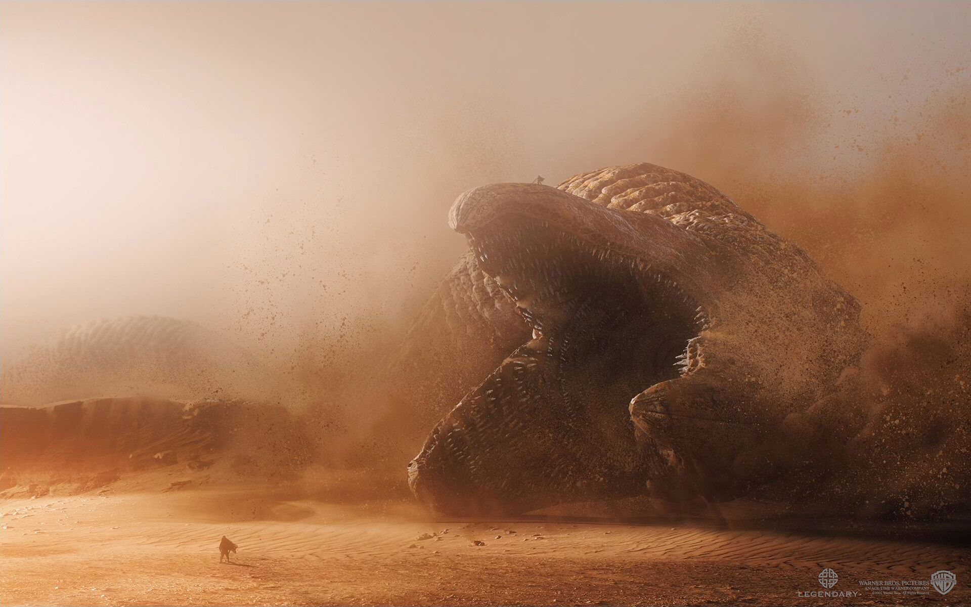 1920x1200 Sandworms designs concept art for Denis Villeneuve's Dune adaptation, dating all the way back 2018