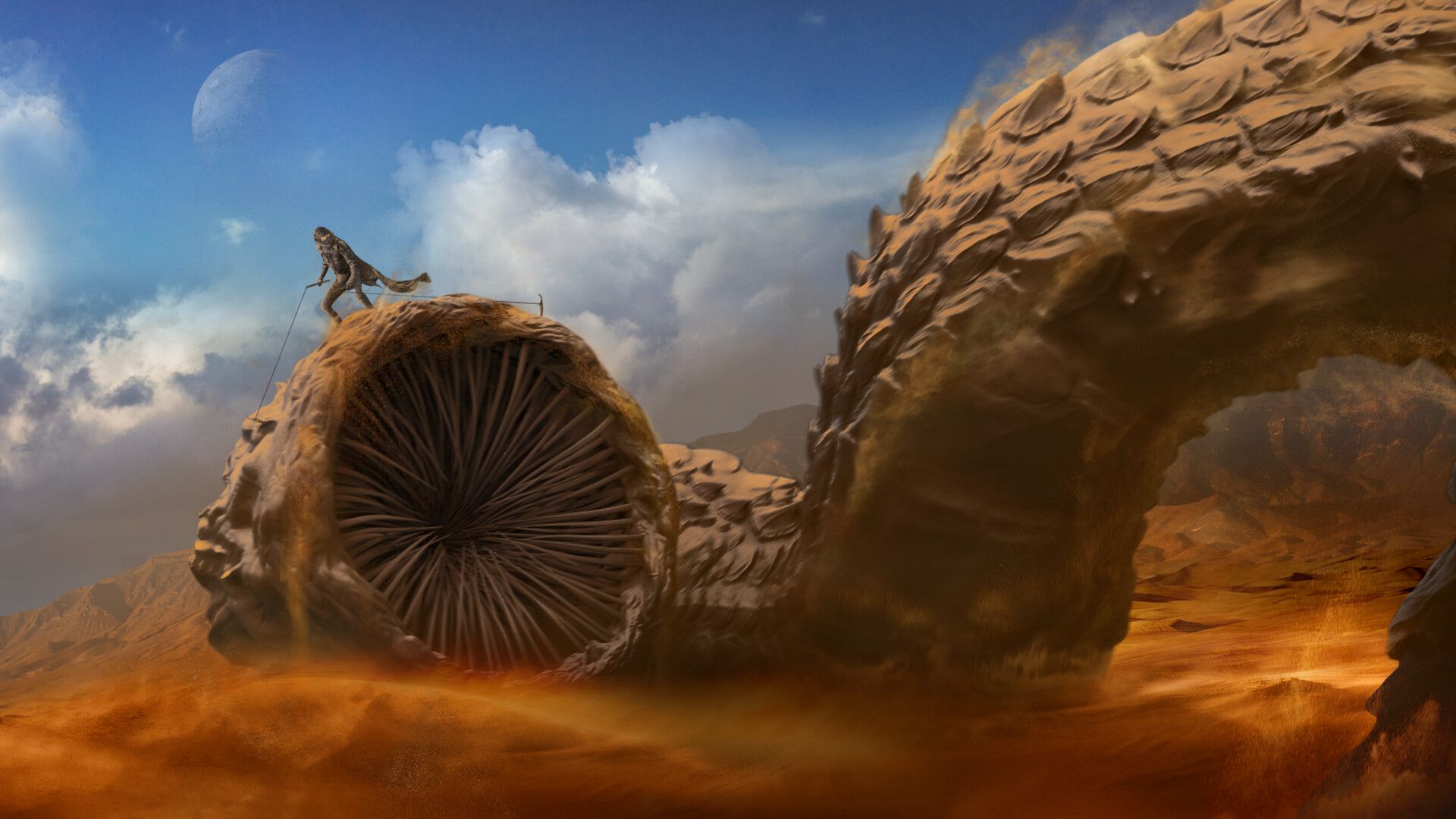 1920x1080 Dune: Riding a Sandworm