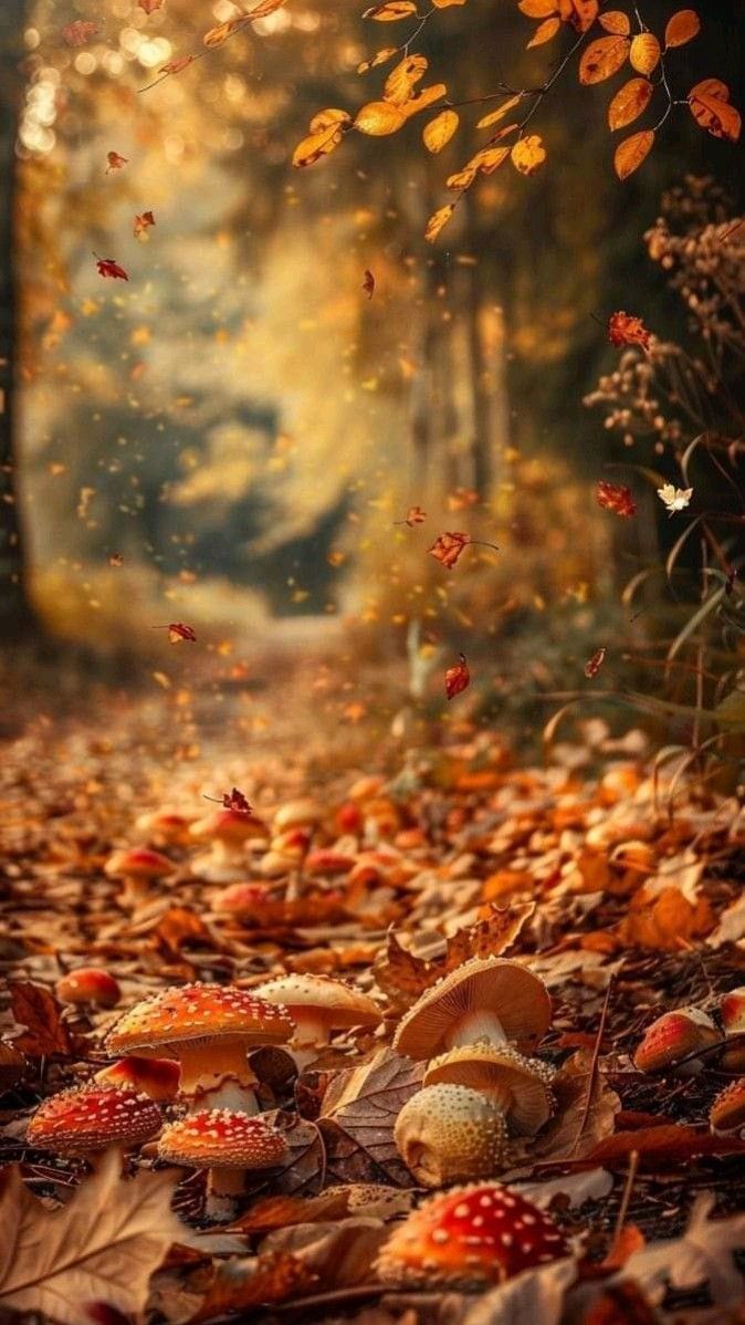 674x1198 Magical fall forest. Magical autumn forest, Mystical autumn, Autumn wallpaper