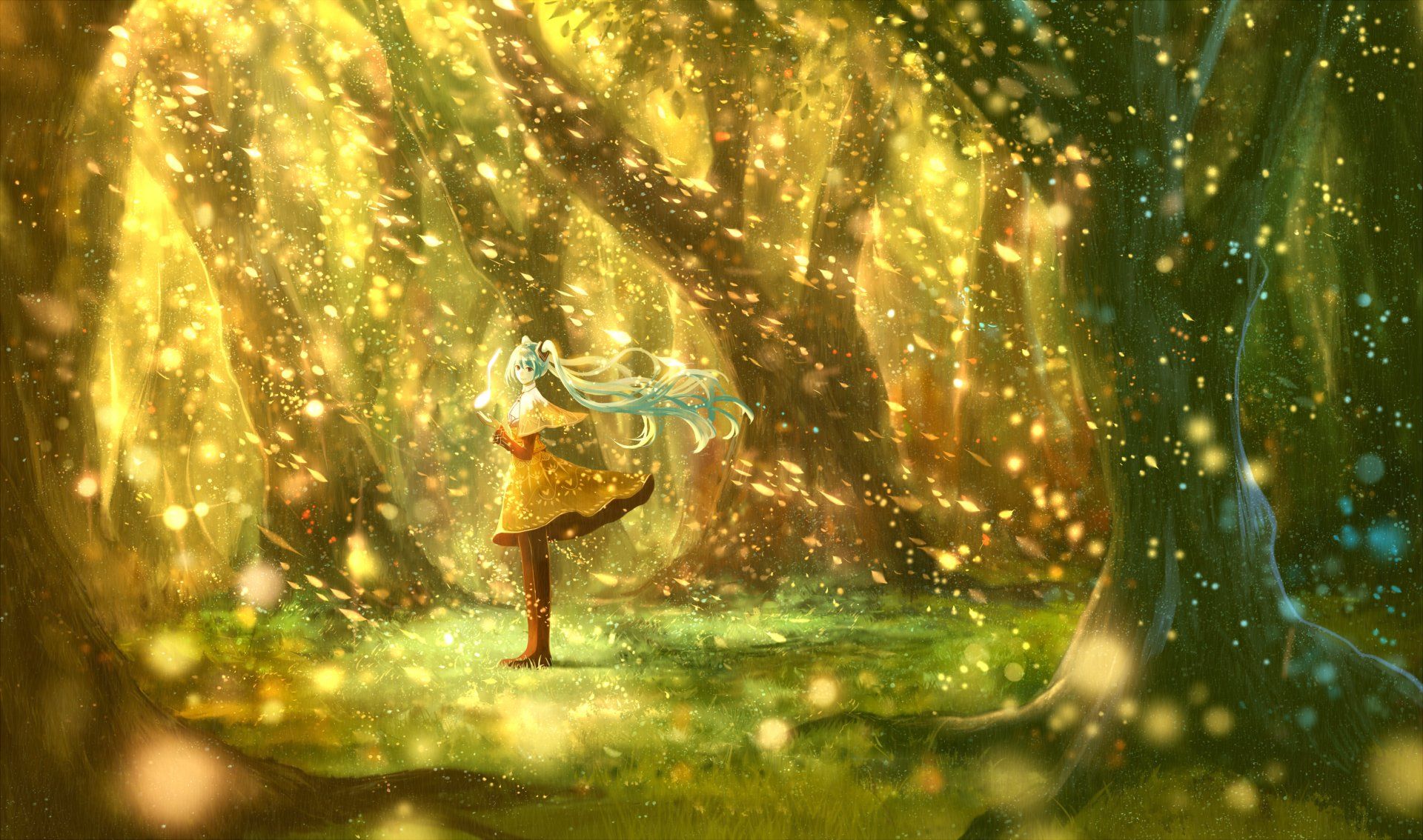 1920x1134 Magical Fall with Hatsune Miku Ultra HD Wallpaperx2304