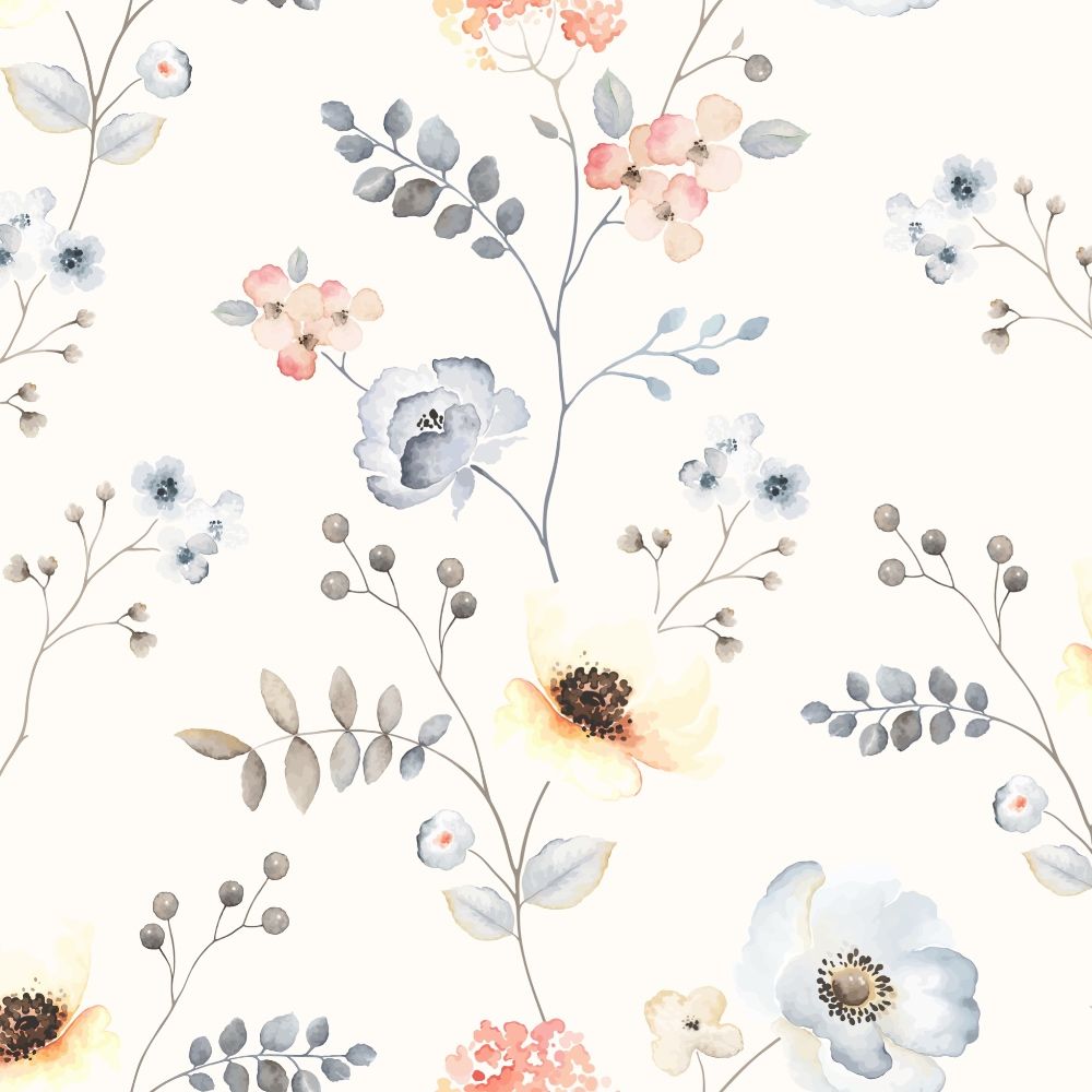1000x1000 French Floral Self Adhesive Wallpaper