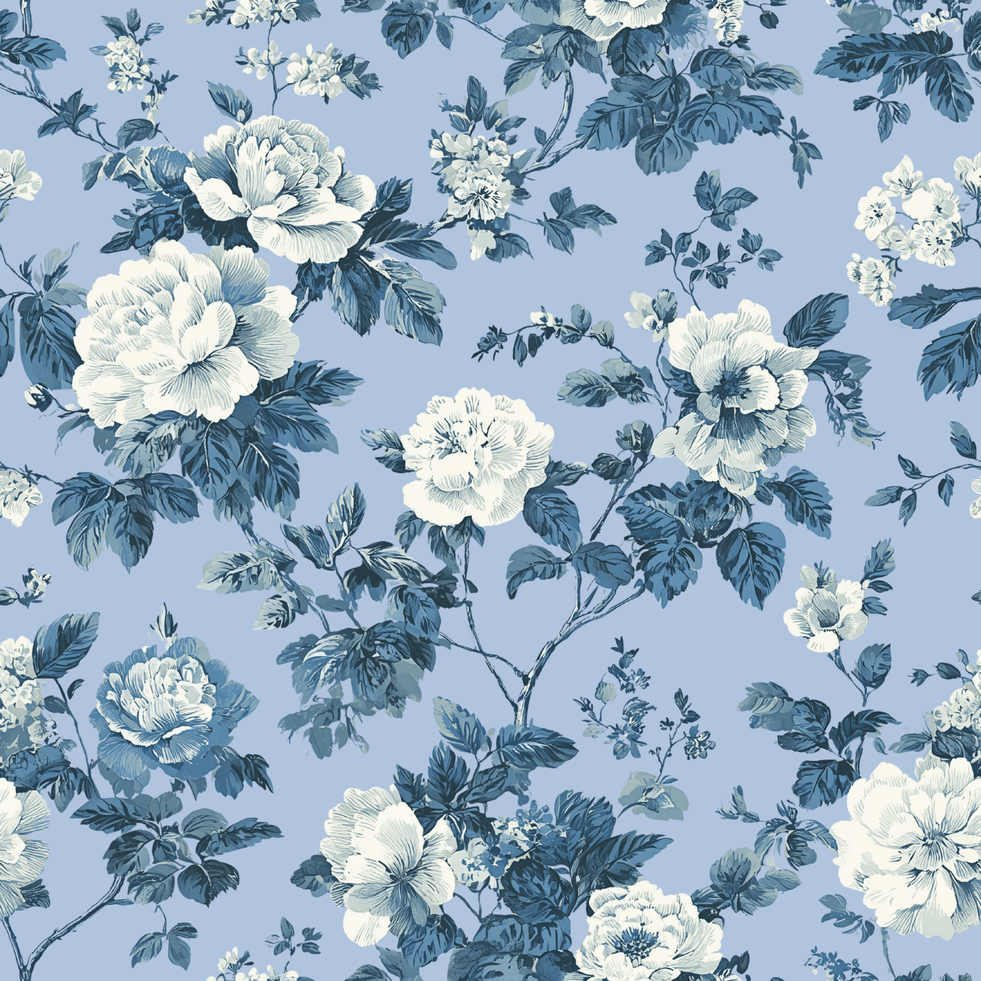 1946x1946 Classic French Toile Peel and Stick Wallpaper