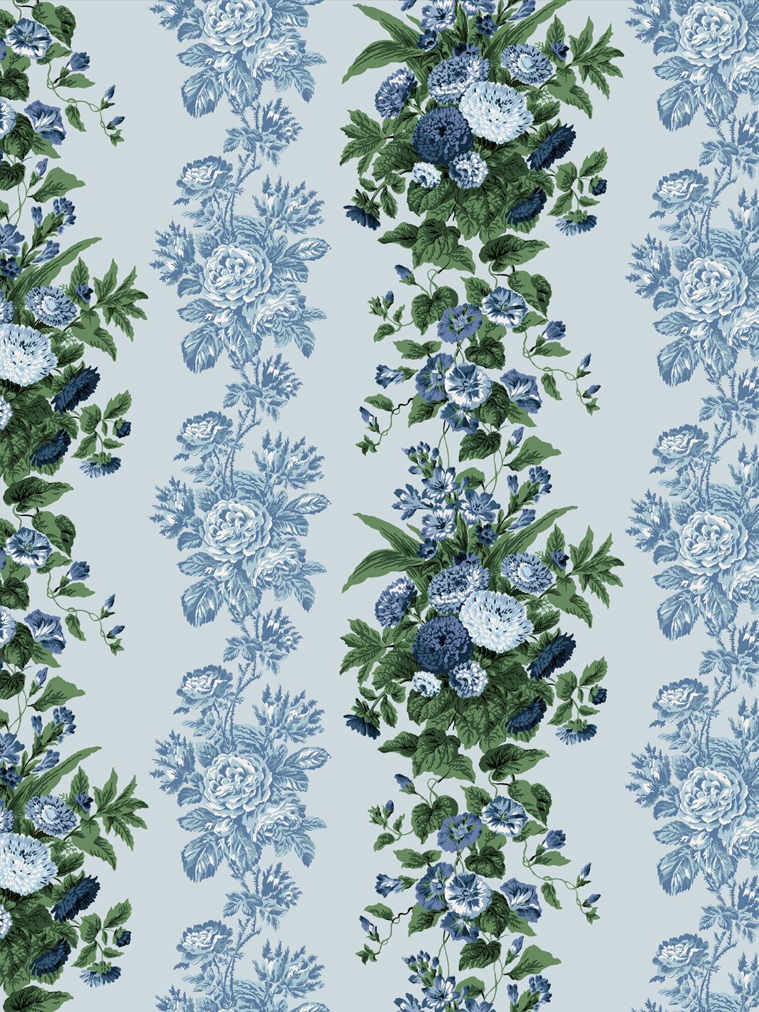 1065x1420 Powder Blue 'La Garland' Wallpaper