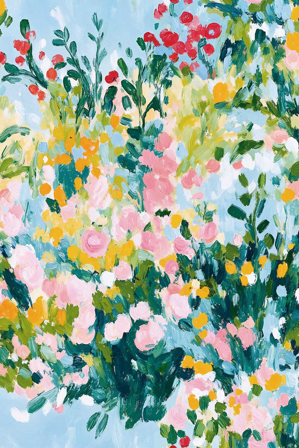 1000x1500 Painted Floral Wallpaper Inspired by Coastal North Carolina Gardens