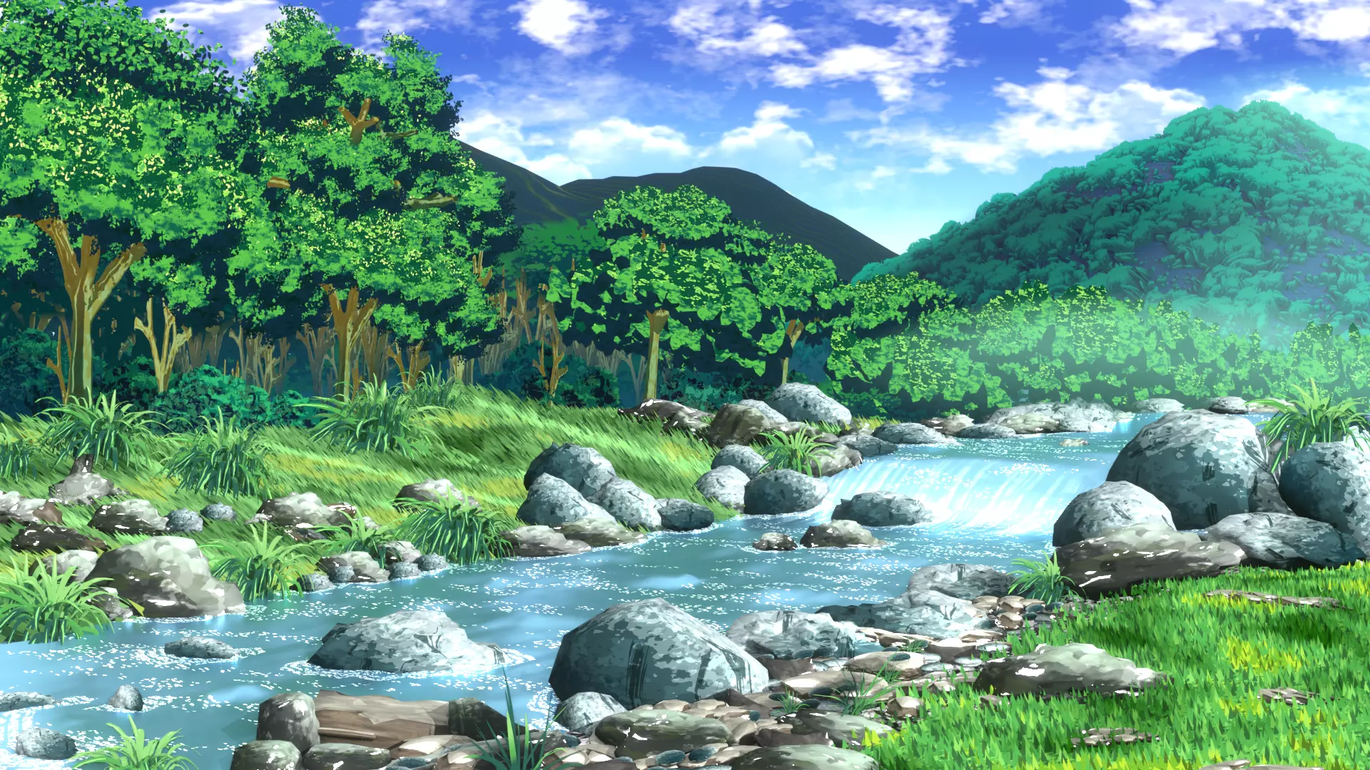 1920x1080 Anime Nature 3D model animated