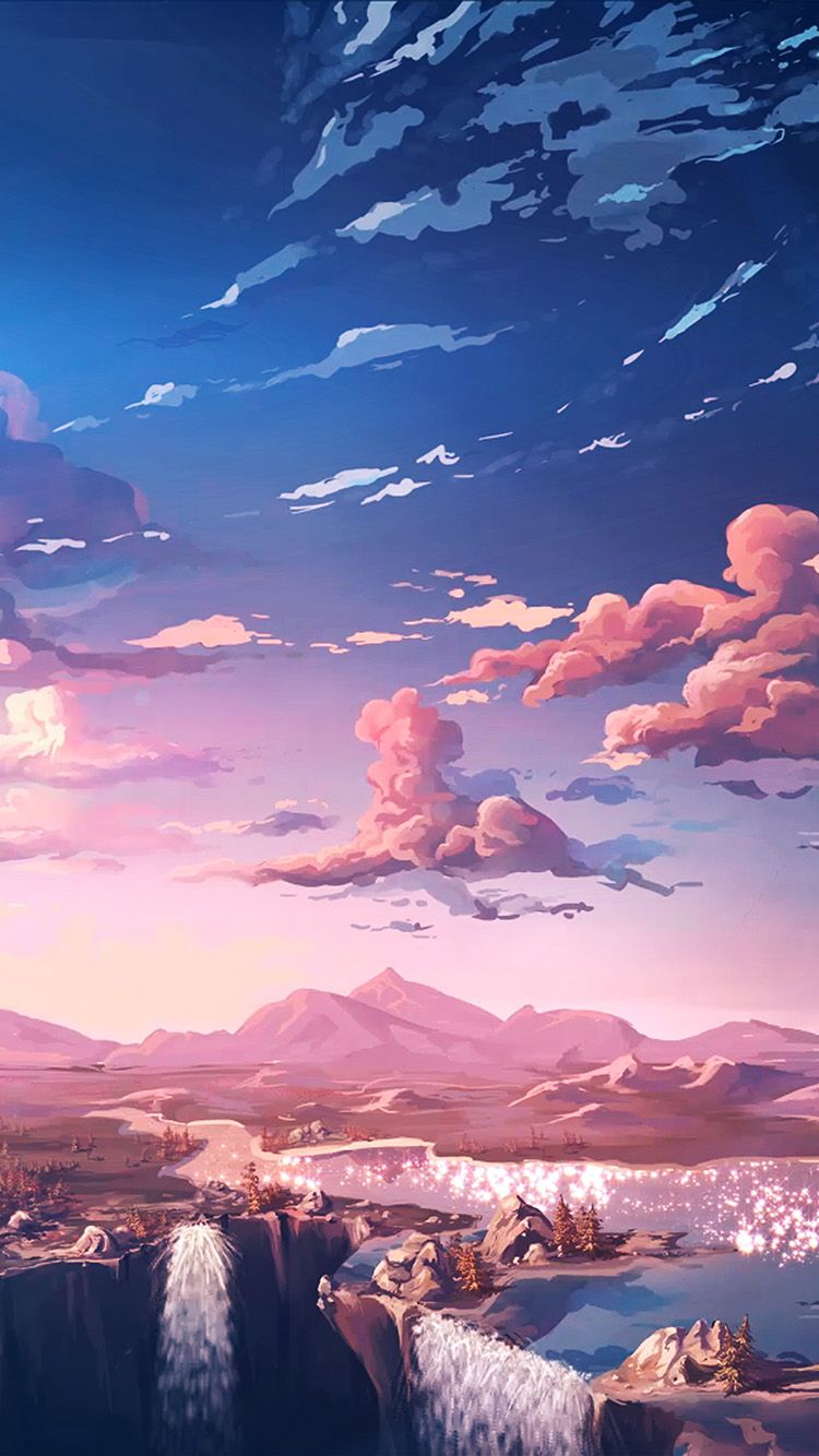 750x1334 Anime Nature 4k Phone Wallpaper