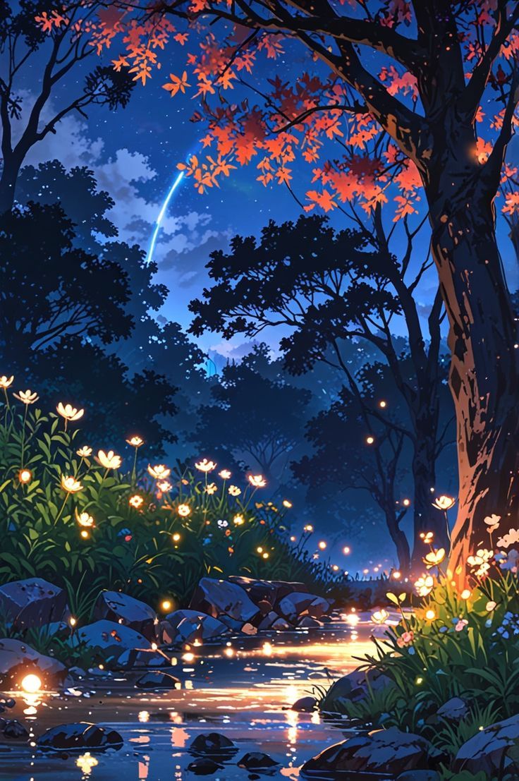 736x1107 Wallpaper anime Nature, amazing beautiful gorgeous scenery, anime Nature Wallpaper, art, popular viral anime forest wond