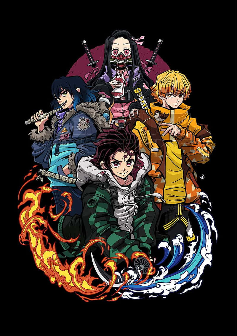 800x1130 Tanjiro Zenitsu And Inosuke Wallpaper